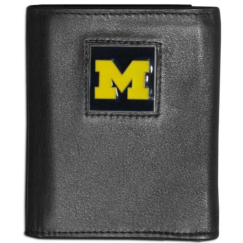 Siskiyou Sports NCAA Genuine Leather Tri-Fold Wallet for Men - Perfect for College Football & Basketball Games, Everyday Carry, and Gift Giving