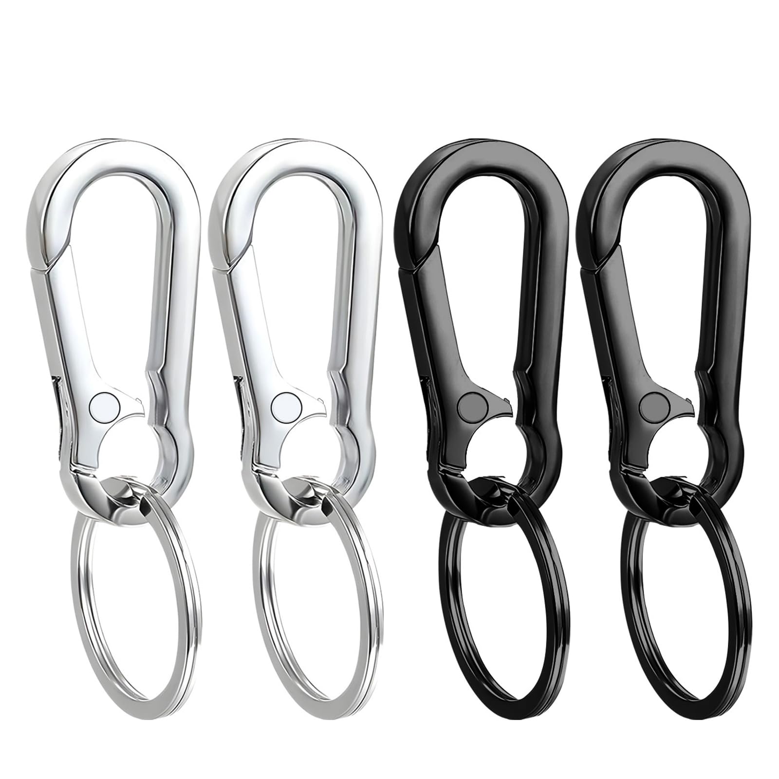 4 Pack Metal Keychain Rings - Durable Key Organizer for Men & Women - Home, Office, Travel