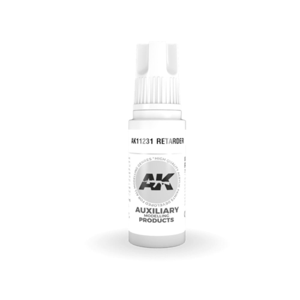 AK Interactive AK11231 Retarder 17ml (3rd Gen) - Premium Acrylic Paint Retarder for Scale Models & Miniatures - Perfect for Airbrushing, Blending & Creating Smooth Transitions