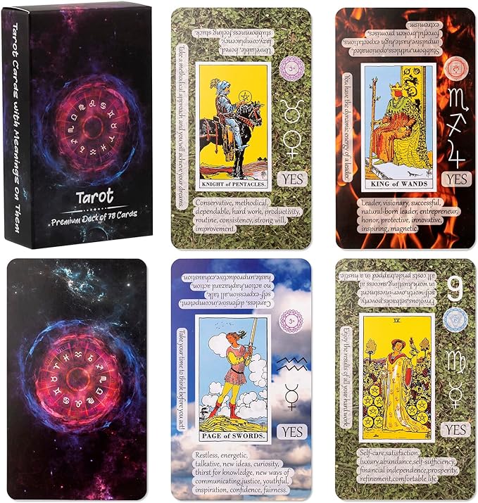 Best Tarot Cards for Beginners - 78 Card Deck with Guidebook for Divination, Meditation & Spiritual Growth | Perfect for Self-Reading, Gifts & Psychic Practice