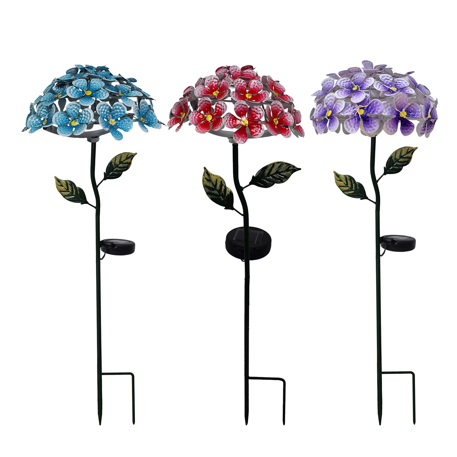 Solar Powered LED Hydrangea Garden Lights - IP65 Waterproof Outdoor Solar Decorative Lawn Lamps for Yard, Pathway & Patio Lighting | Weather-Resistant Landscape Lighting for Home Garden Decor