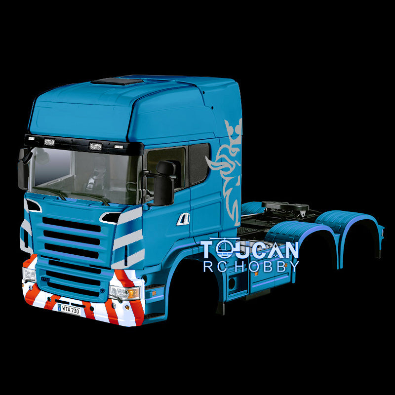 1/14 Scale RC Tractor Truck Painted Cabin Shell - DIY Accessory for 6x4 3 Axles Remote Controlled Model Cars | Perfect for Hobbyists & RC Truck Enthusiasts | Great for Custom Builds & Display Collections