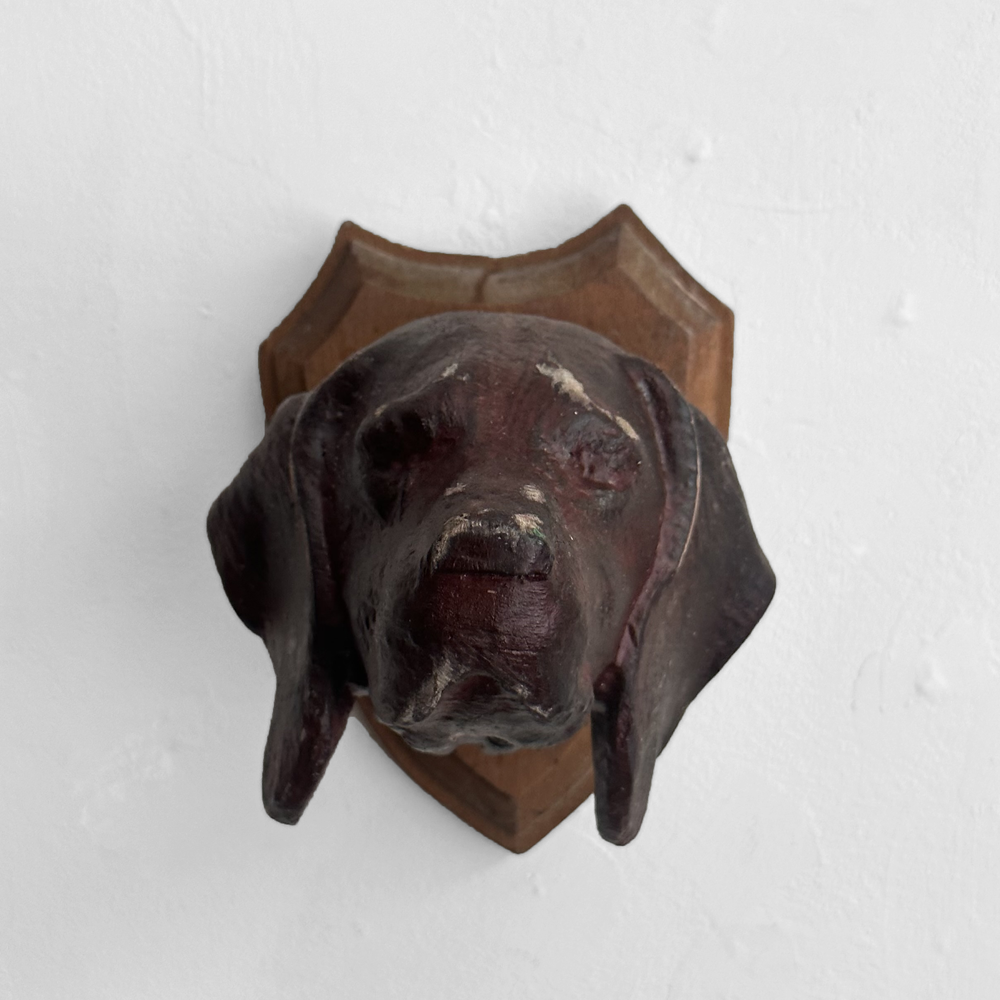 Hand-Carved Black Forest Dog Head Figurine (#546) - Unique Home Decor & Collectible for Pet Lovers