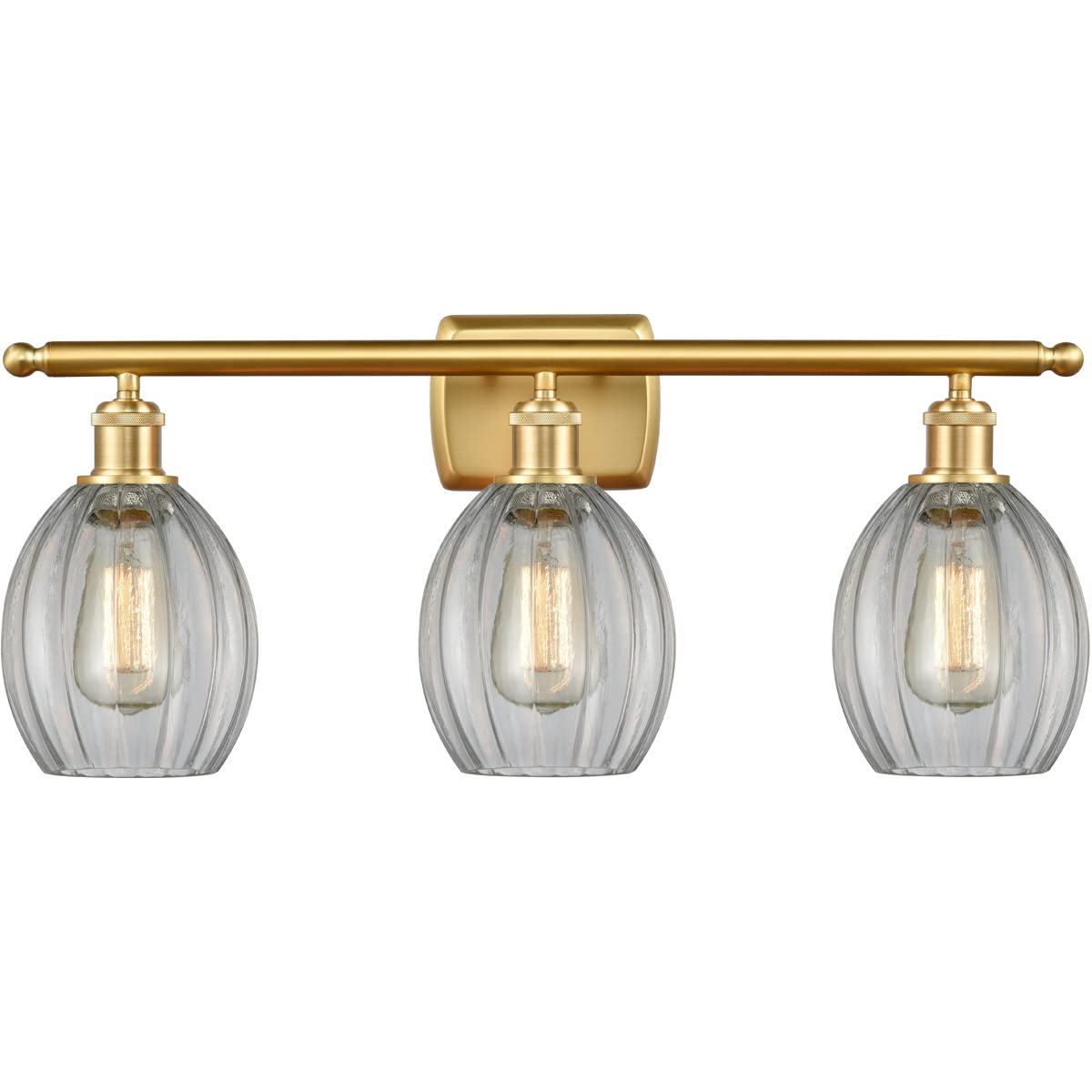 Eaton 3 Light Bath Vanity Light Fixture - 516-3W-SG-G82 - Modern Bathroom Lighting for Vanity Mirror - Perfect for Bathroom, Powder Room & Dressing Area