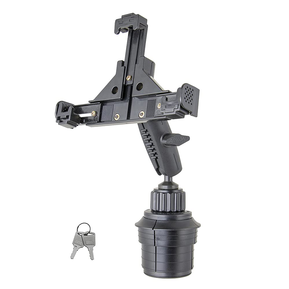 ARKON SM9RM023 Heavy Duty Locking Car Cup Holder Phone Mount for iPhone & Android - Secure Phone Holder for Trucks, SUVs & Vehicles - Perfect for GPS Navigation, Hands-Free Calling & Road Trips