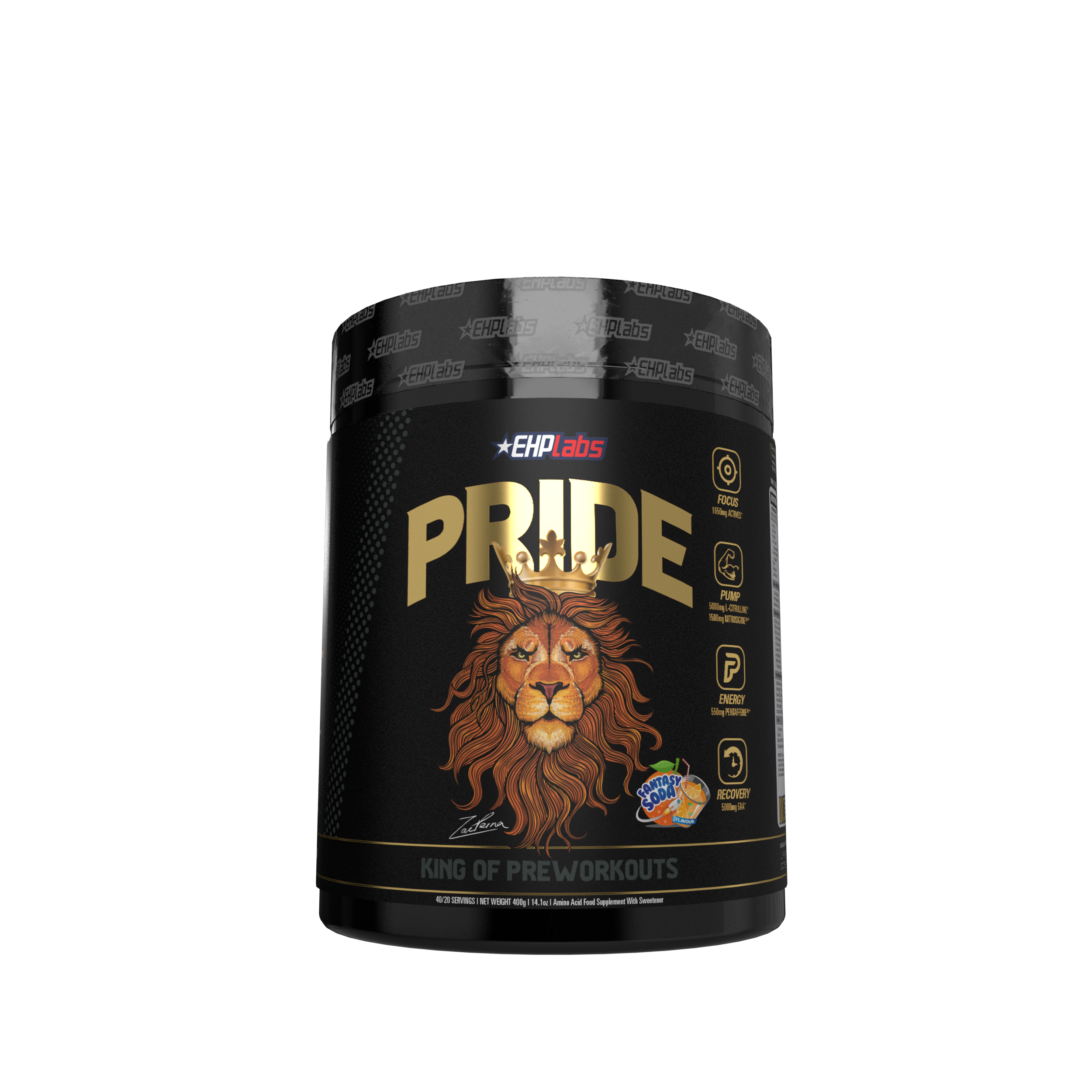 EHP Labs Pride Pre Workout Powder - 40 Servings | Energy & Focus Booster for Gym, Bodybuilding & Fitness Training | Best for Athletes & Workout Enthusiasts