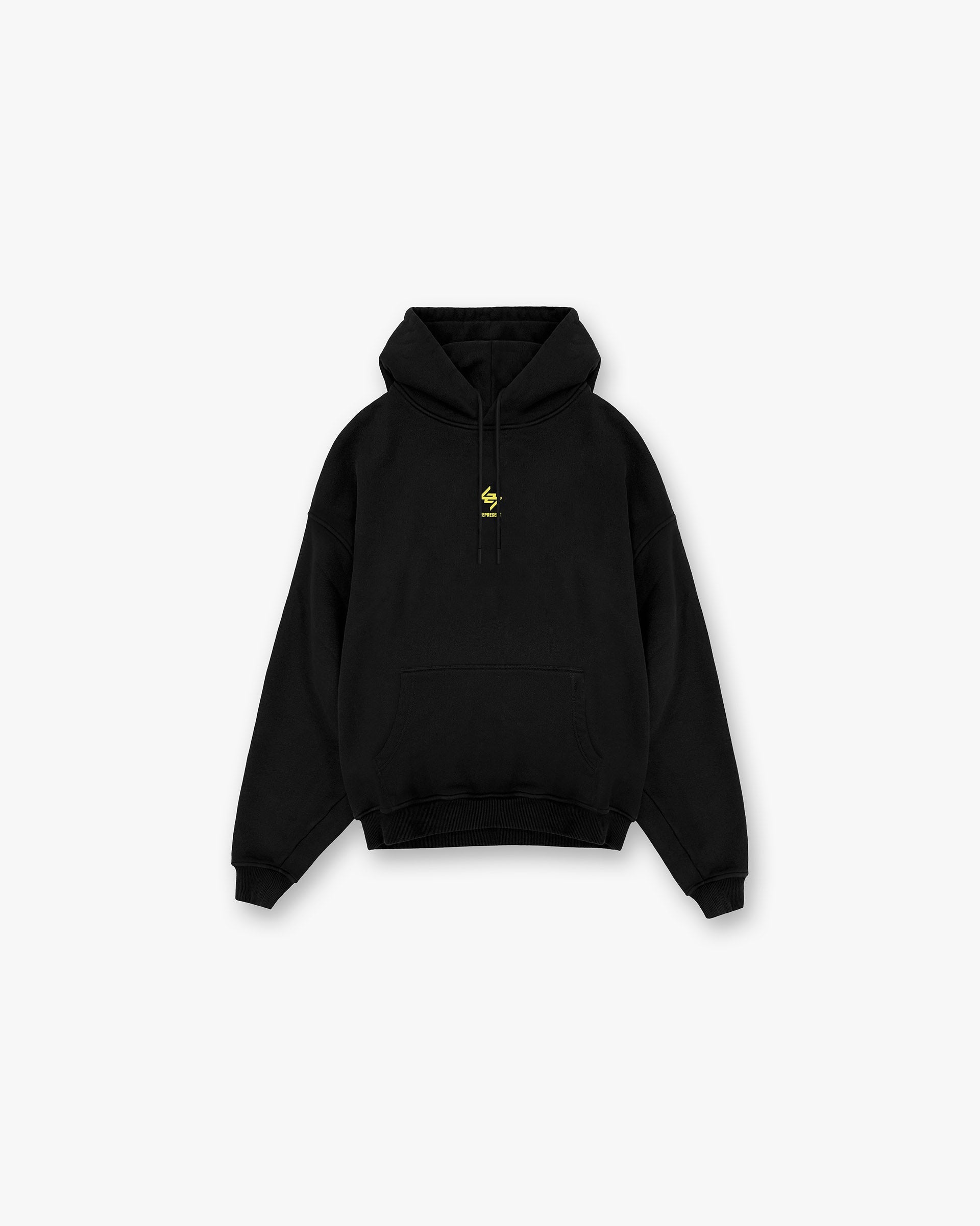 247 Chicago Oversized Hoodie - Jet Black | Comfortable Unisex Pullover Sweatshirt for Men & Women | Perfect for Casual Wear, Street Style & Loungewear