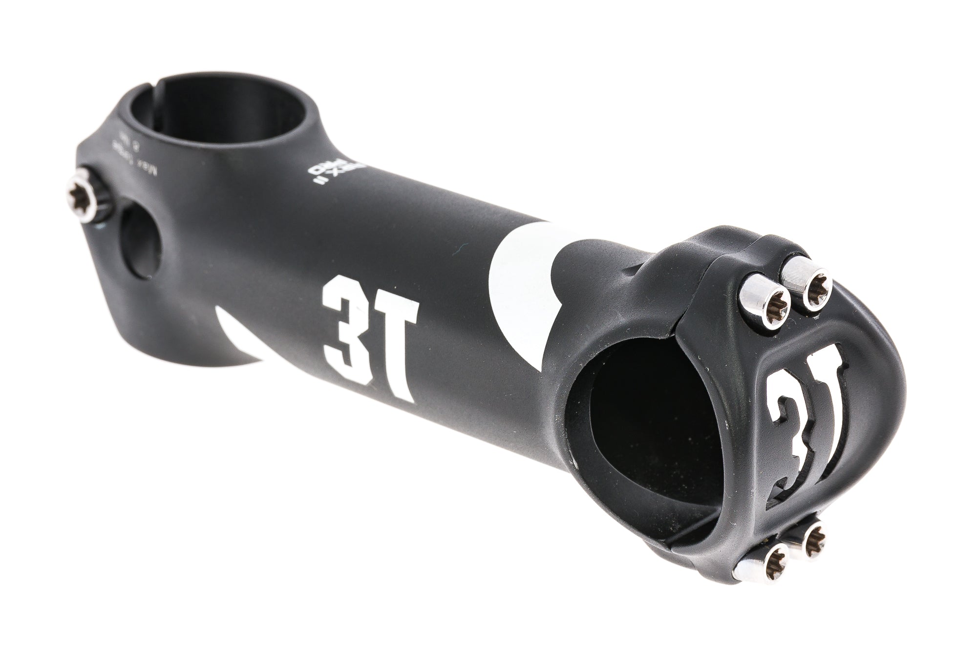 3T Arx II Pro Stem 31.8mm x 110mm 6 Degree Aluminum Bike Handlebar Stem - Lightweight Black/White MTB & Road Bicycle Components for Cycling Enthusiasts