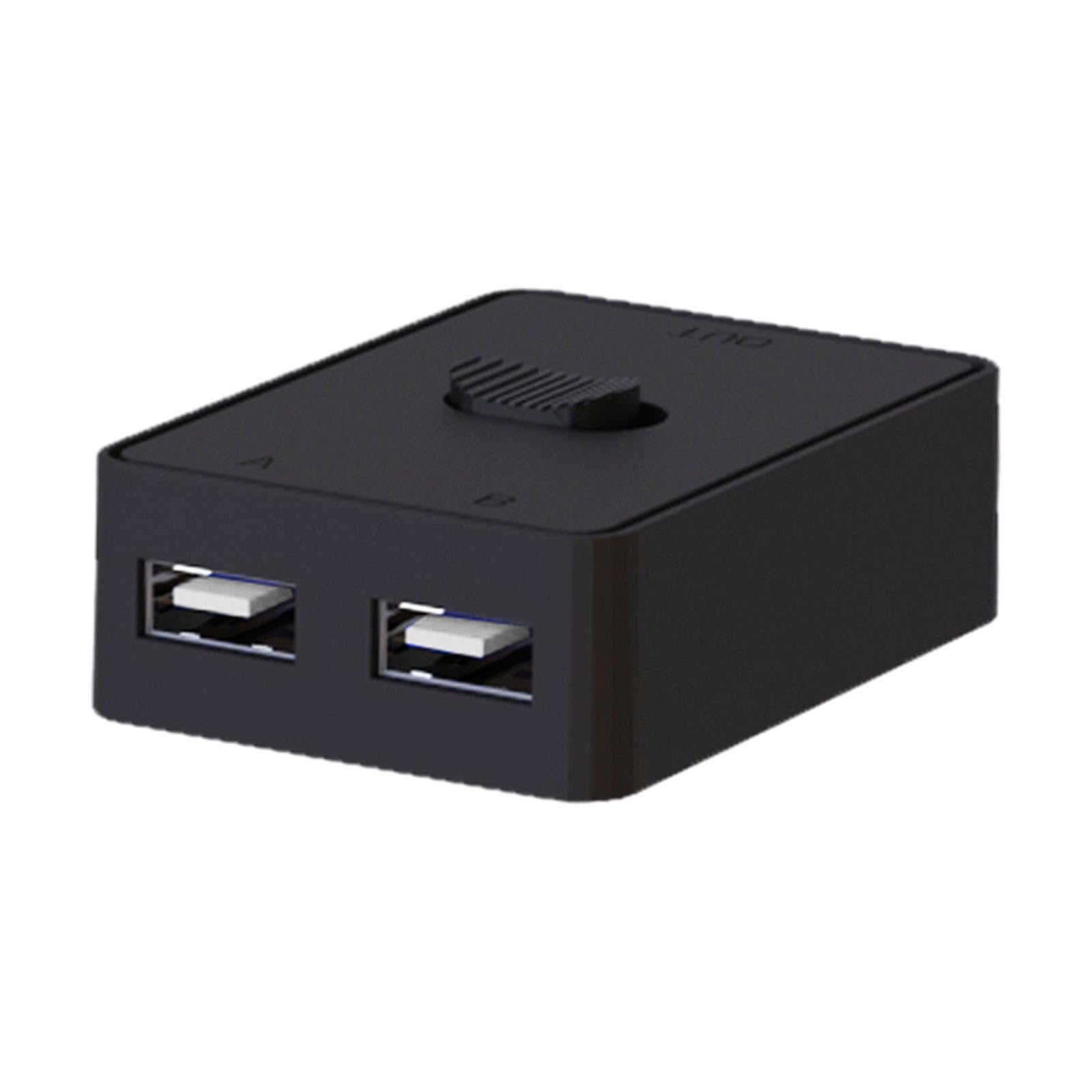 Dickly USB Printer Sharing Device - 2-Port USB 2.0 Switch Selector Box for PC | Plug & Play Peripheral Switcher | Share Printers & Devices Between 2 Computers | Home Office & Small Business Solution