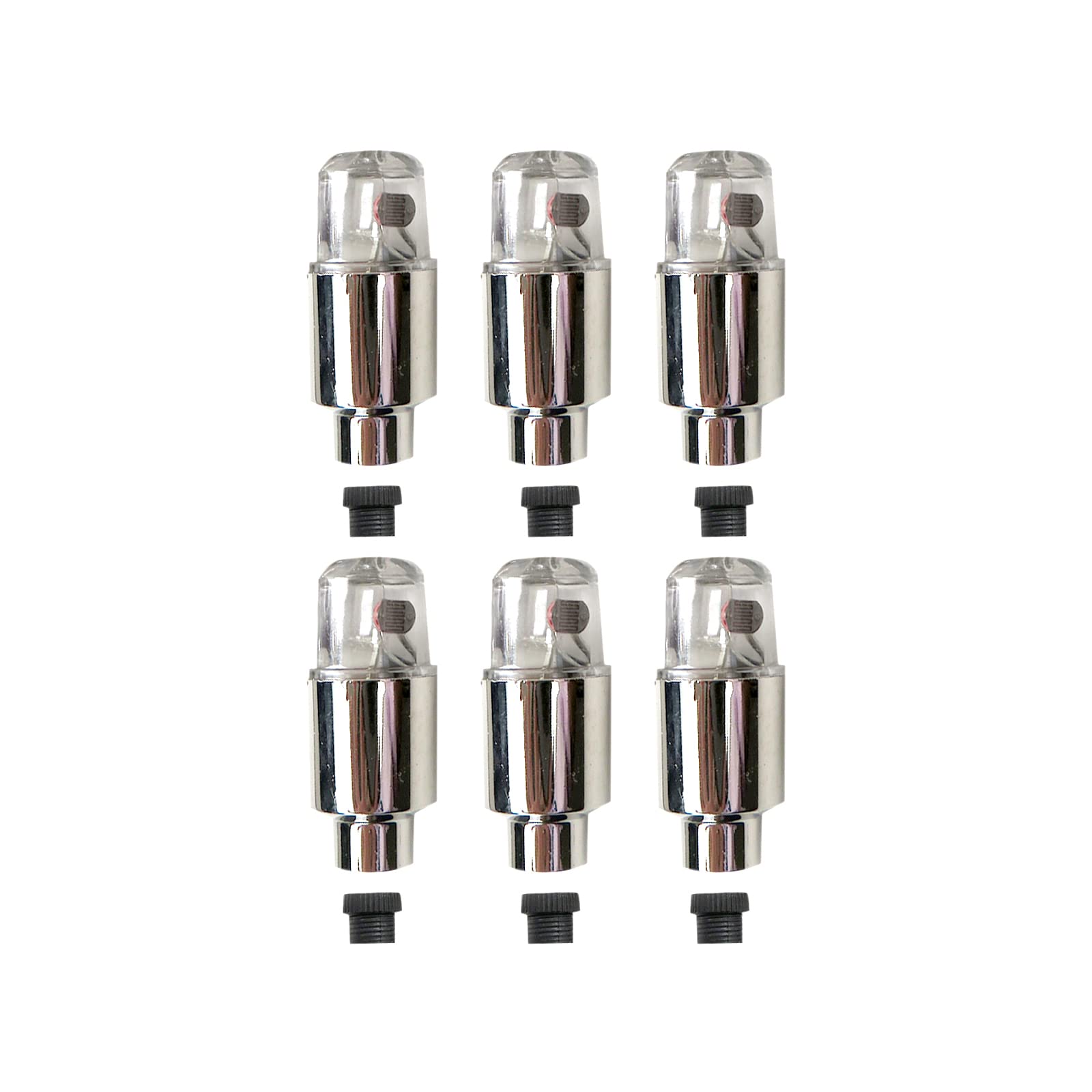 6pcs LED Car Wheel Tire Valve Cap Lights - Colorful Air Valve Caps with Flashing LED for Cars, Trucks & SUVs - Waterproof Tyre Accessories for Night Driving & Customization