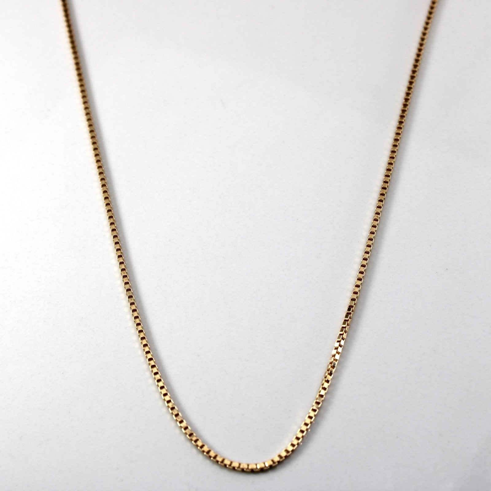10K Yellow Gold Box Chain Necklace for Women - 22 Inches | Elegant & Durable Jewelry for Everyday Wear, Gifts & Special Occasions