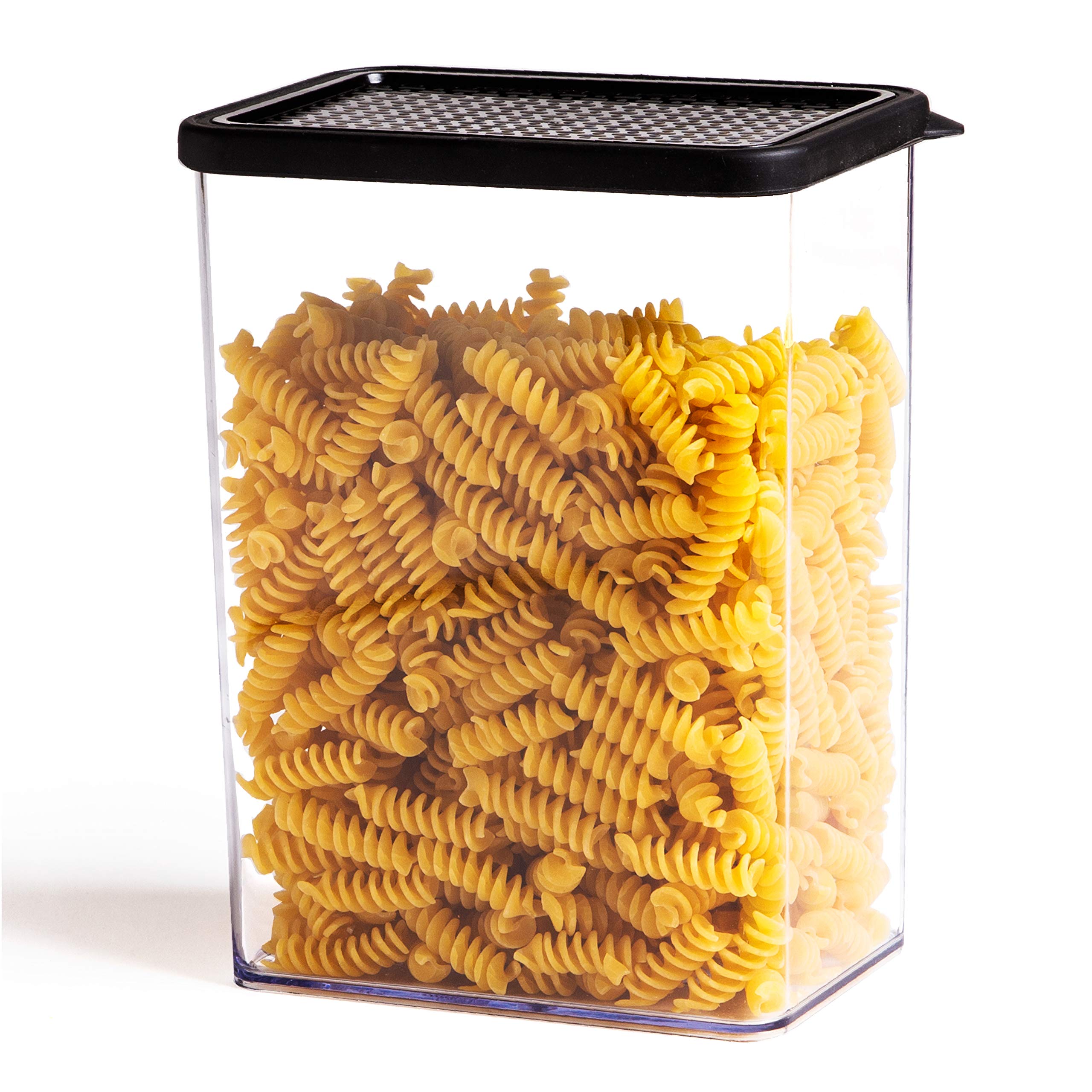 BINO 2.4 Qt (2.26 Liter) Airtight Food Storage Containers with Lids - Black Kitchen Pantry Organization for Flour, Sugar, Cereal, Pasta & Dry Goods | Perfect for Meal Prep, Baking & Food Preservation
