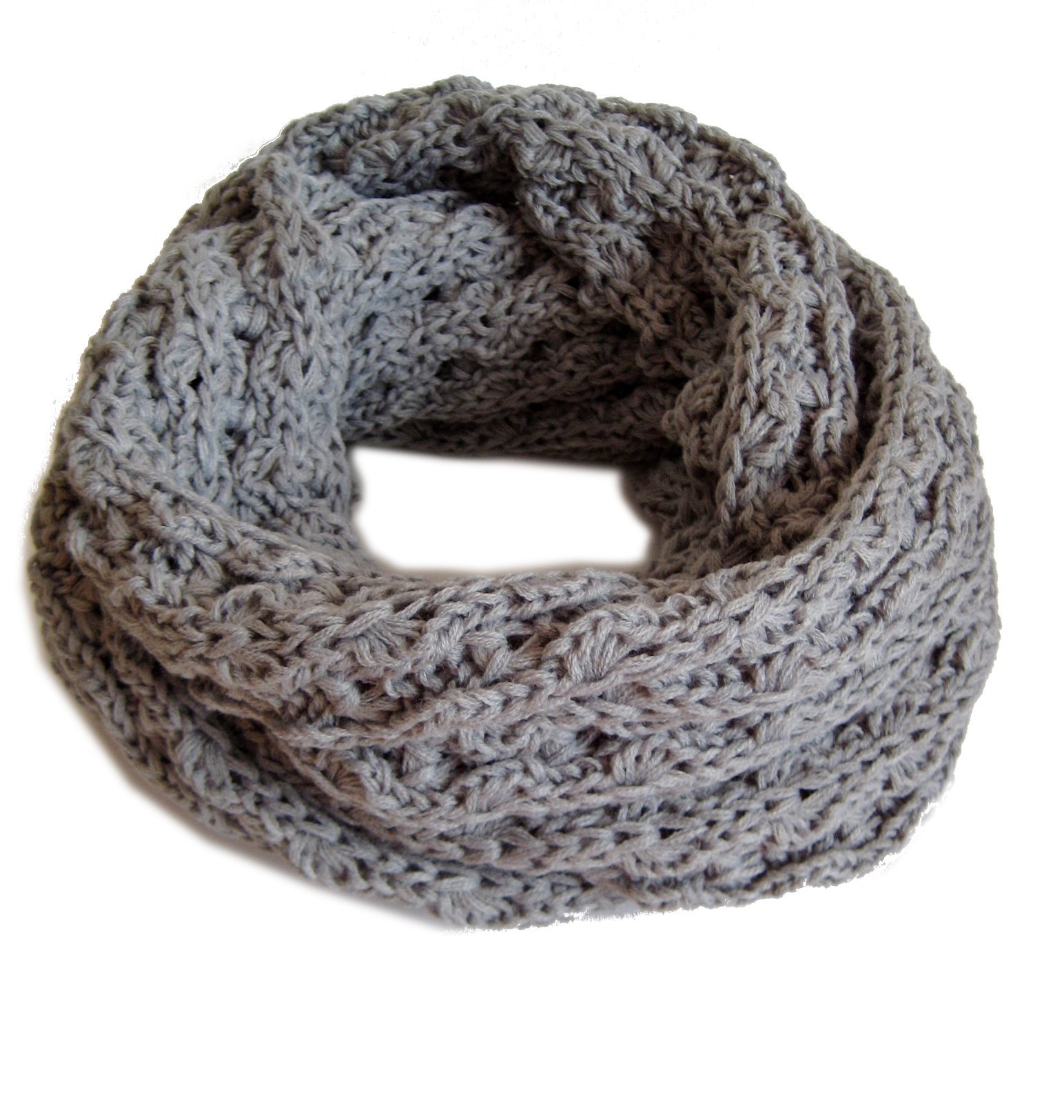 Women's Knitted Infinity Scarf IS-1 - Winter Warm Loop Scarf for Outdoor Fashion