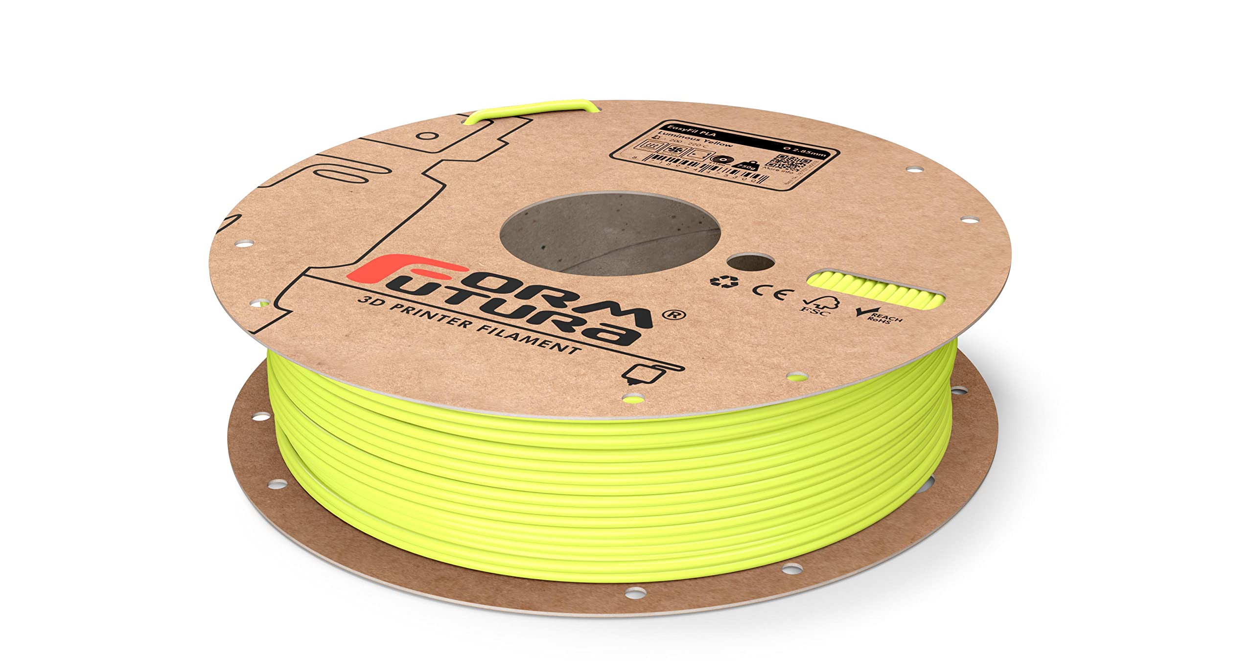 **EasyFil PLA 2.85mm Luminous Yellow 3D Printer Filament – 750g Spool for Smooth, Glow-in-the-Dark Printing – Perfect for DIY Projects, Cosplay, and Prototyping**
