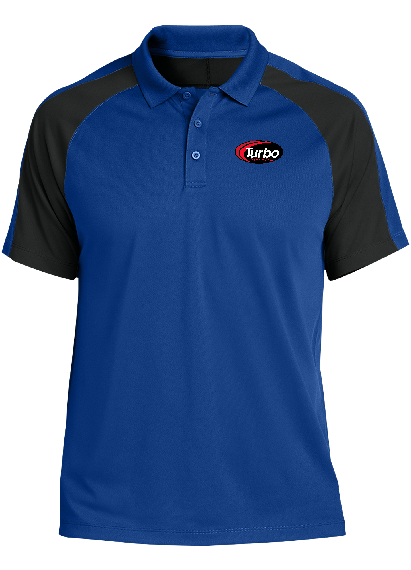 Turbo Tournament Polo Shirt - Royal Blue & Black - Perfect for Golf, Tennis & Casual Wear