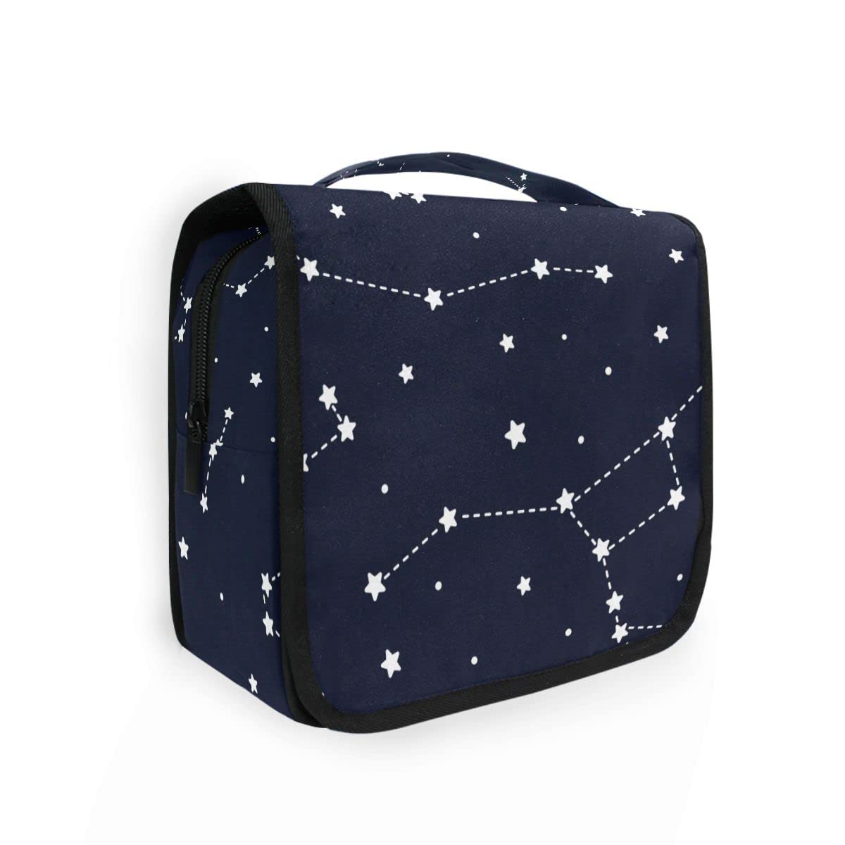 Large Capacity Blue Constellation Hanging Toiletry Bag - Lightweight Cosmetic Organizer for Women & Men - Perfect for Travel, Makeup Brushes, Toiletries Storage - Ideal for Camping, Gym, and Vacation Trips