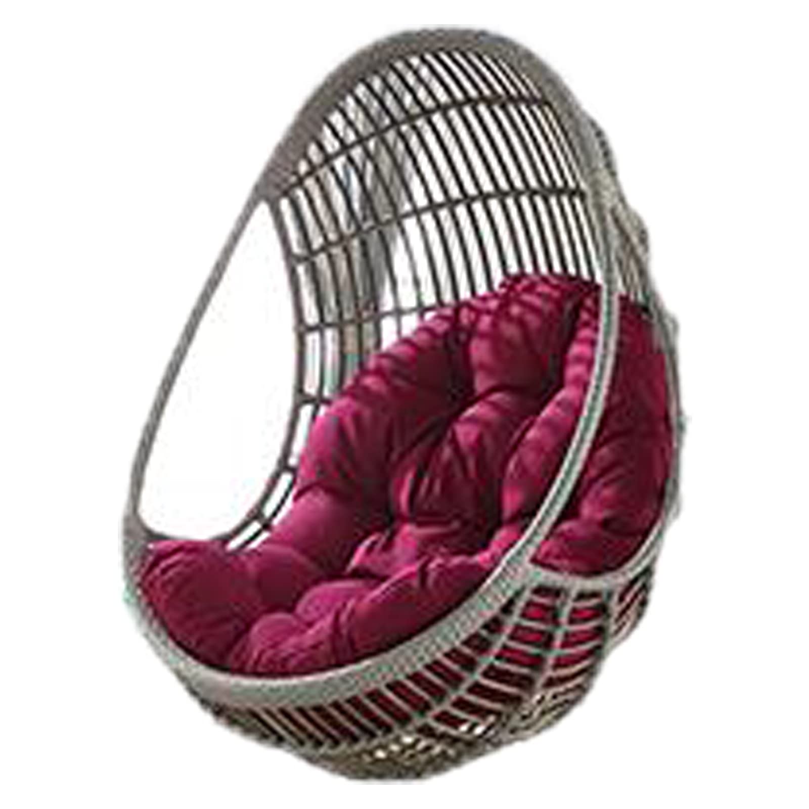 **Detachable Hanging Egg Rattan Chair Cushion - Breathable Swing Chair Pad with Precision Stitching for Indoor/Outdoor Use - Perfect for Porch, Patio, Garden & Nursery Decor**