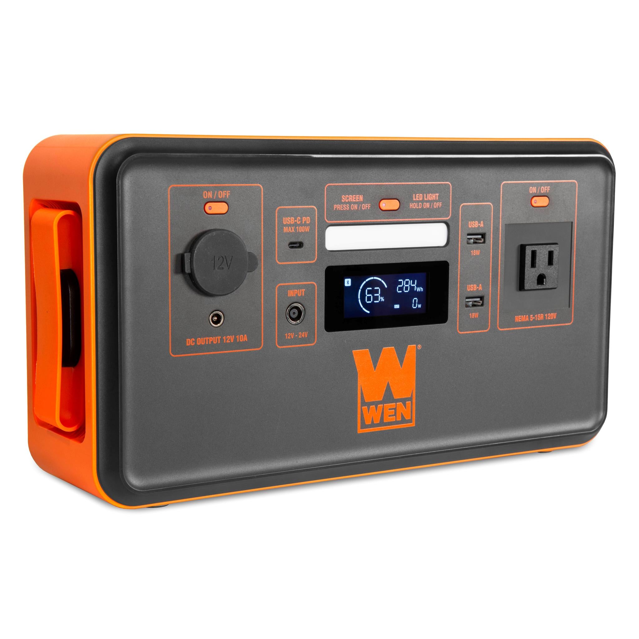 WEN PP448i 500W Portable Power Station with 448Wh Lithium Battery & Pure Sine Wave Inverter - Perfect for Camping, RV Trips & Emergency Backup Power