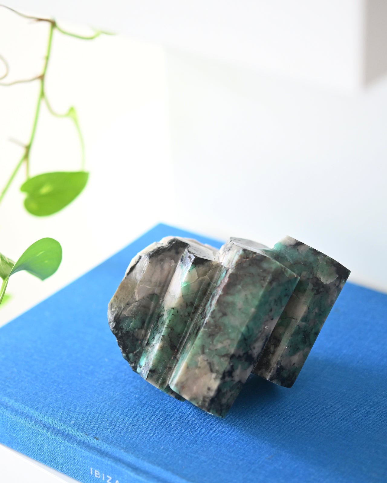 Natural Brazilian Emerald on Matrix - Rare Green Gemstone Specimen for Collectors & Jewelry Making | Perfect for Display, Gifts & Mineral Collections