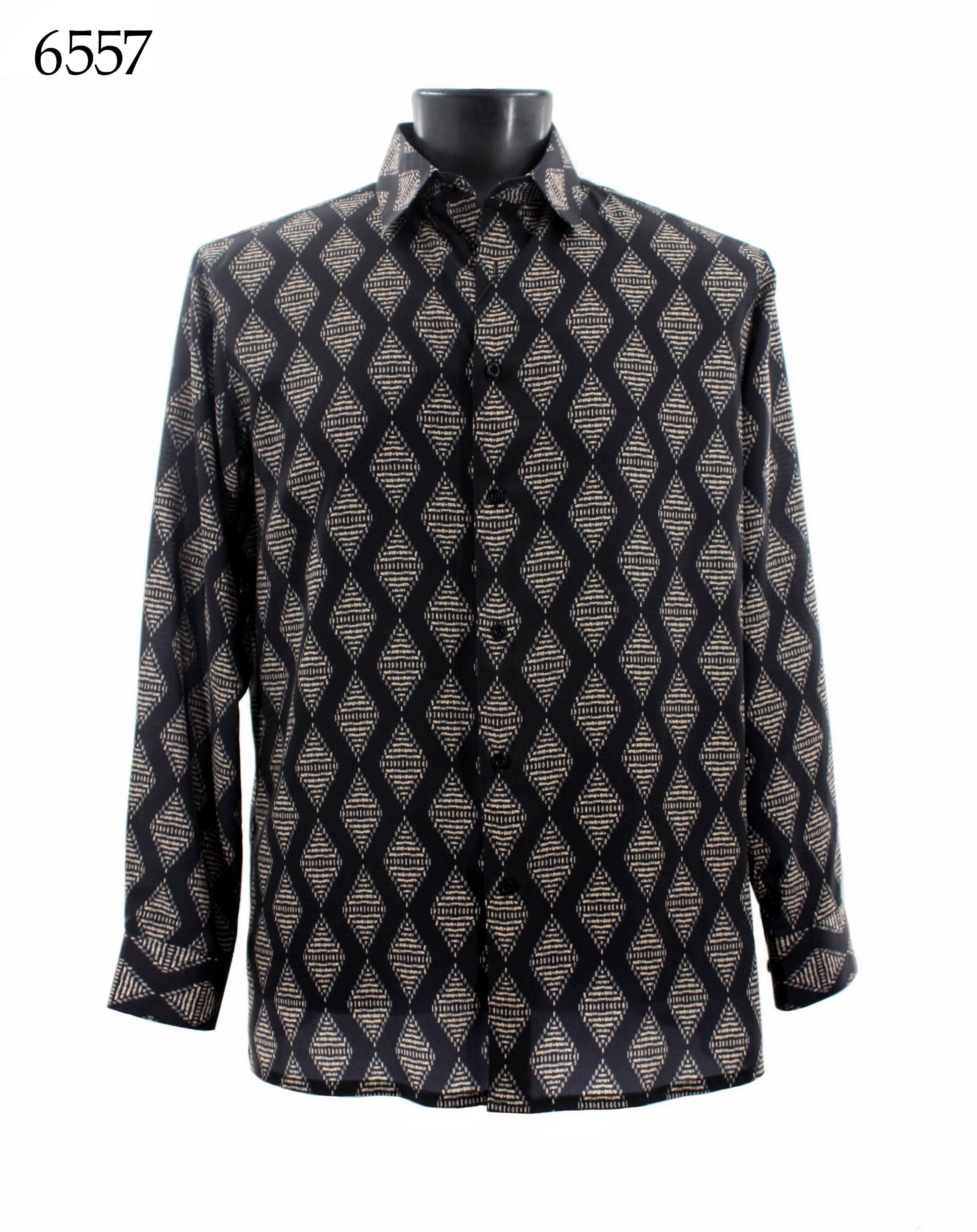 Bassiri Men's Long Sleeve Casual Shirt 6557 - Comfortable Button Down Work Shirt for Office, Business & Everyday Wear