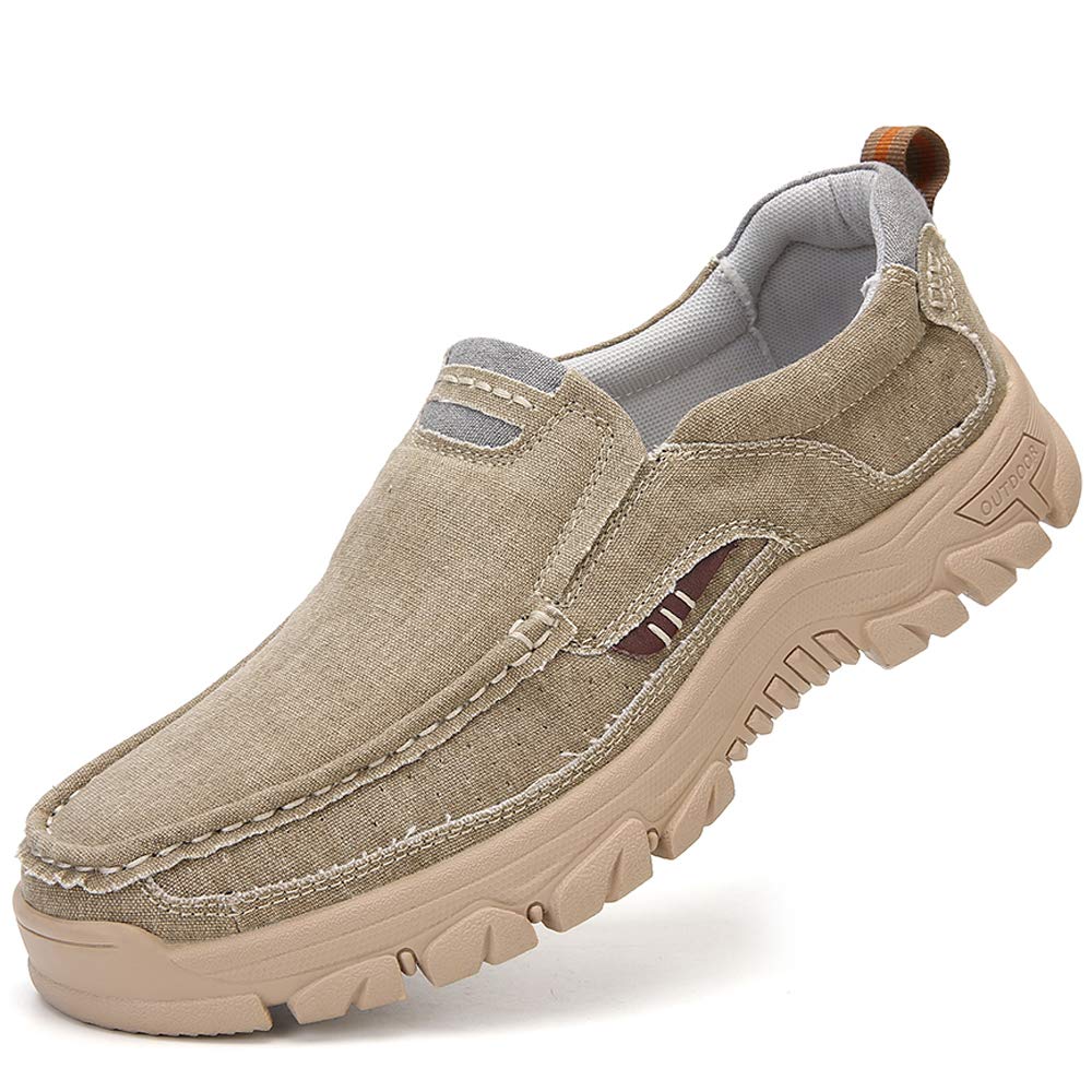 Venshine Men's Canvas Slip-On Loafers - Comfortable Casual Walking Shoes for Driving & Boat - Perfect for Summer Outings & Beach Vacations