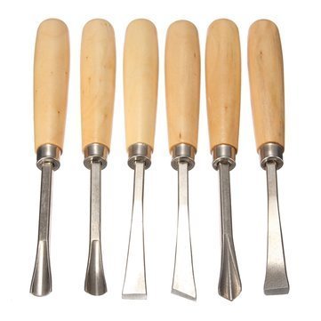 Art Ranger Heavy Duty 6-Piece Wood Carving Chisel Set - Professional Woodworking Tools for Carving, Sculpting & DIY Projects - Perfect for Beginners & Craftsmen (Home & Workshop Use)