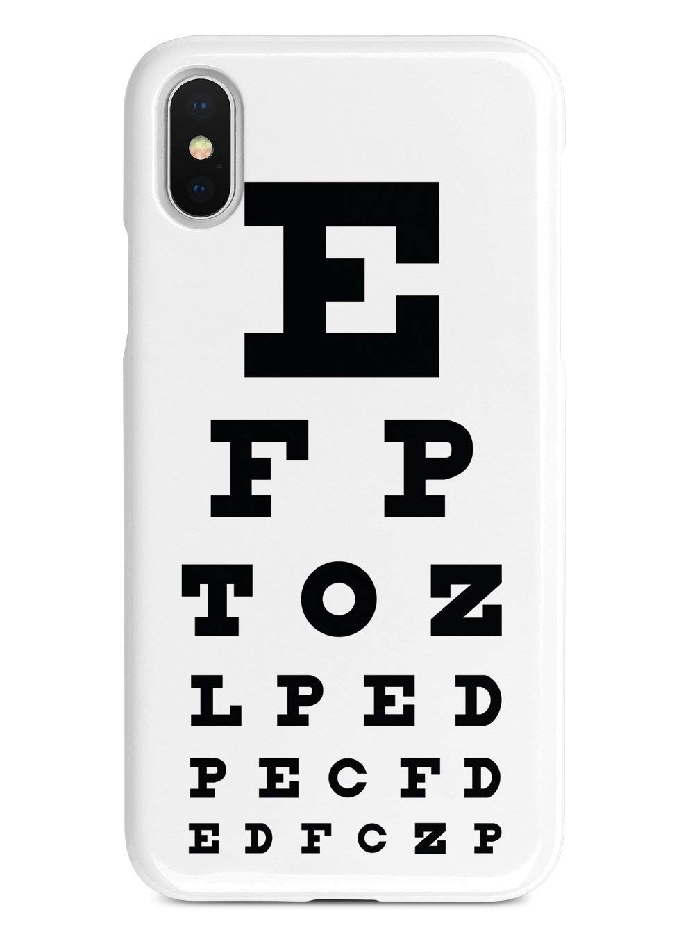 3D Textured Protective Phone Case for Apple iPhone Xs Max - Snellen Eye Chart Design - Slim Shockproof Cover with Raised Edges - Perfect for Optometrists, Medical Students & Eye Care Professionals