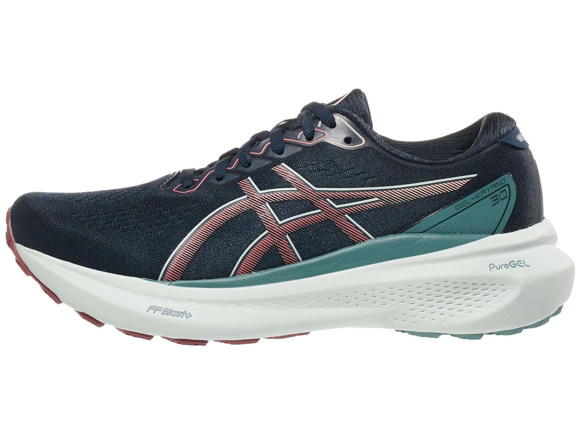 ASICS Women's GEL-KAYANO 30 Running Shoes - Size 10 - French Blue/Light Garnet - Premium Cushioned Support for Long-Distance Running & Marathon Training