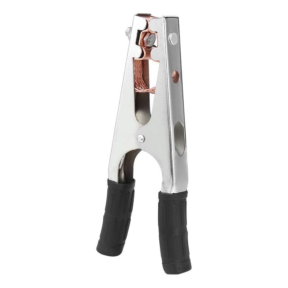 Professional Nickel Plated Brass Welding Ground Clamp - Heavy Duty Welder Earth Clip for Arc Welding Machines - Perfect for Metal Fabrication, Auto Repair & DIY Projects