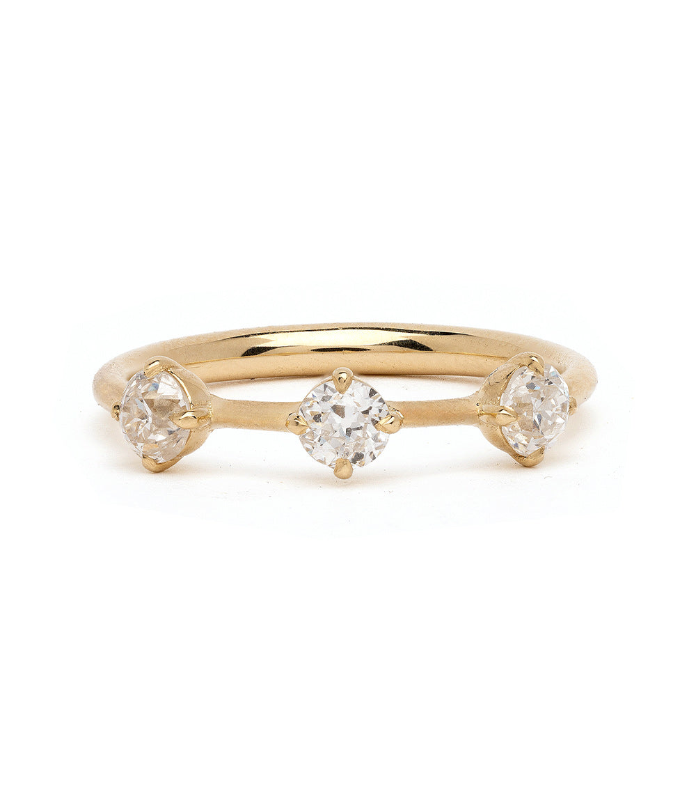 Billie 3 Diamond Wedding Band - Elegant & Unique Engagement Ring for Women | Perfect for Proposals, Anniversaries & Special Occasions