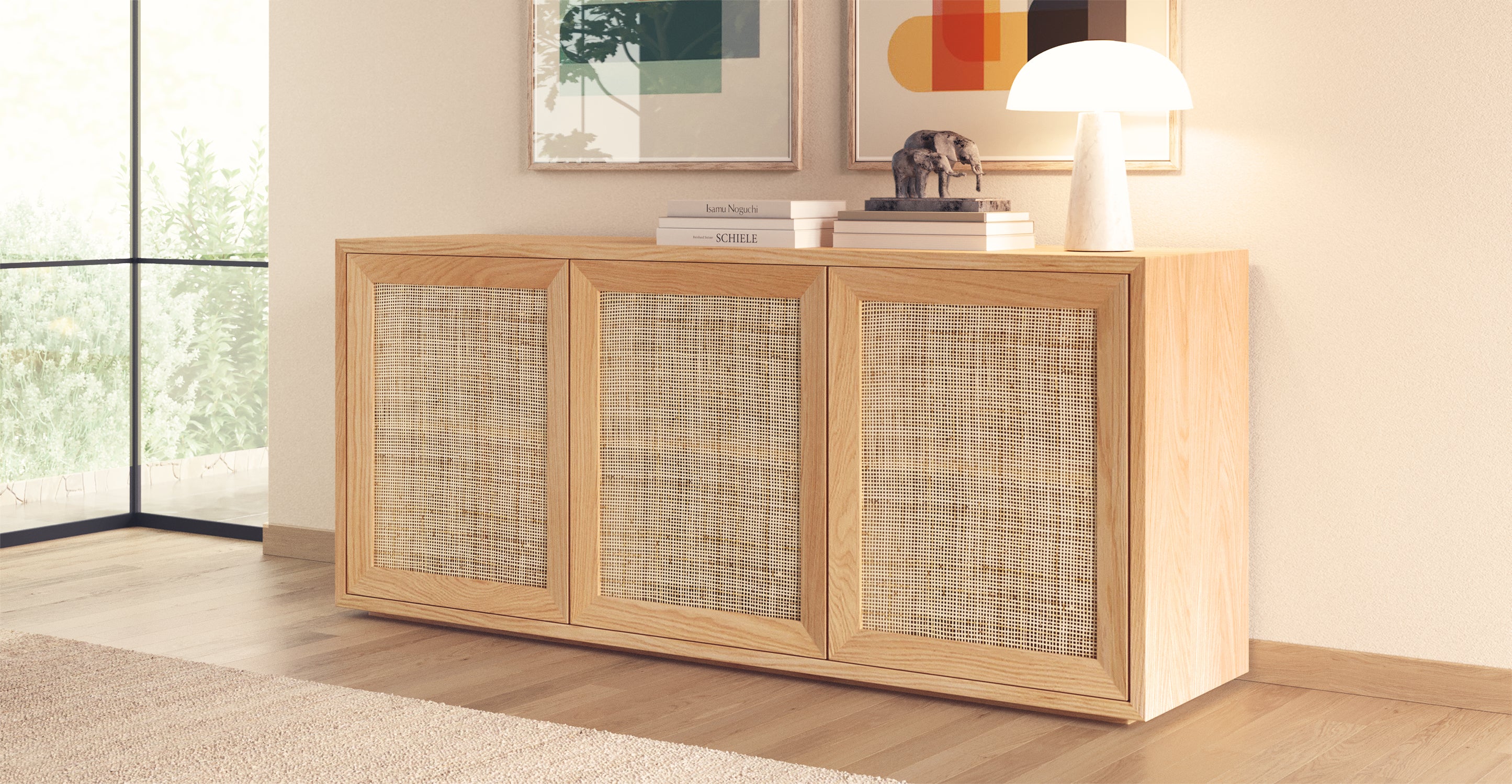 Tate 76 Sideboard - Modern Buffet Cabinet with 3 Drawers & 2 Doors for Dining Room Storage | Perfect for Home Decor, Living Room & Entryway Organization