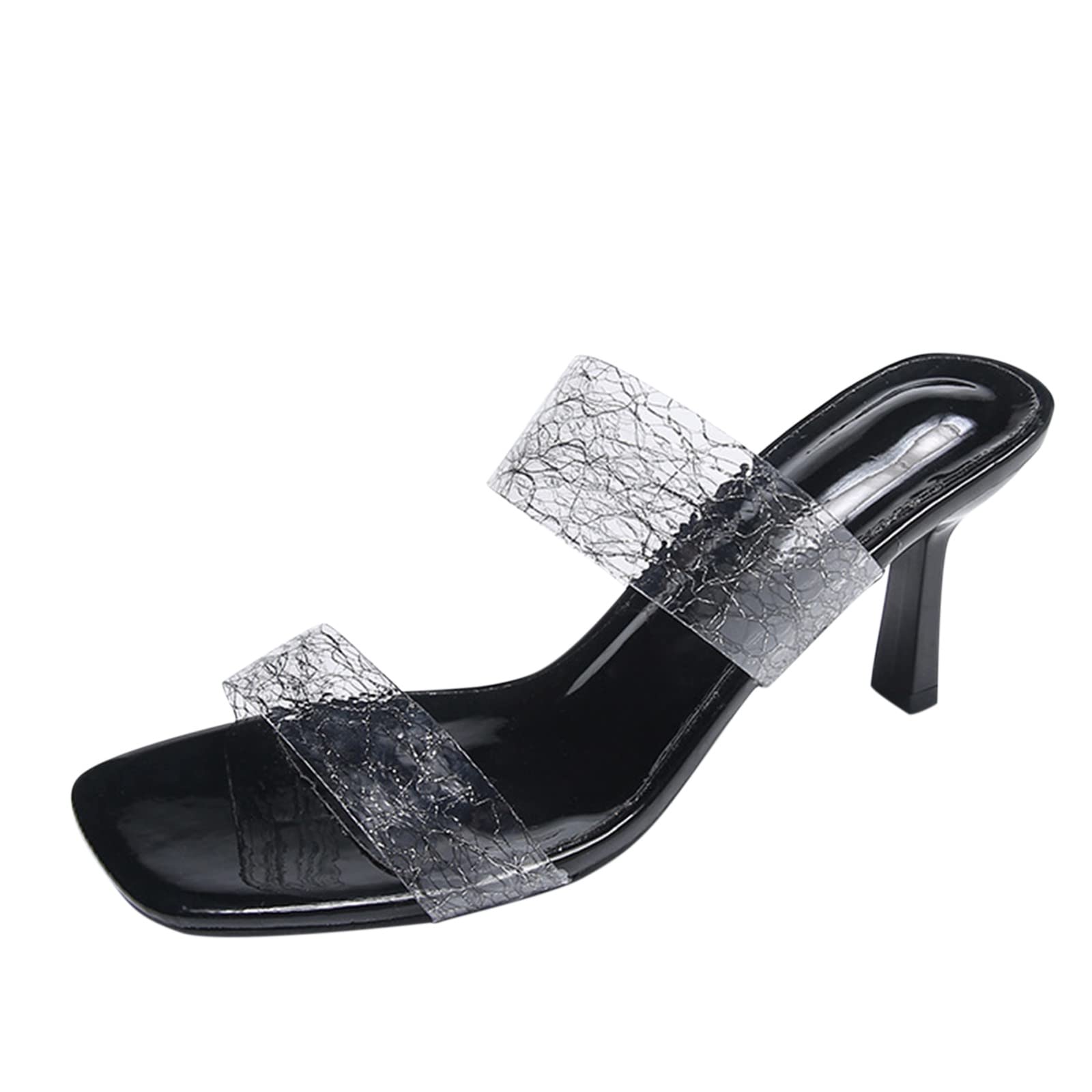 Women's Transparent Crystal Flat Sandals - Summer & Spring Casual Fashion Shoes for Women - Perfect for Beach, Vacation, and Everyday Wear