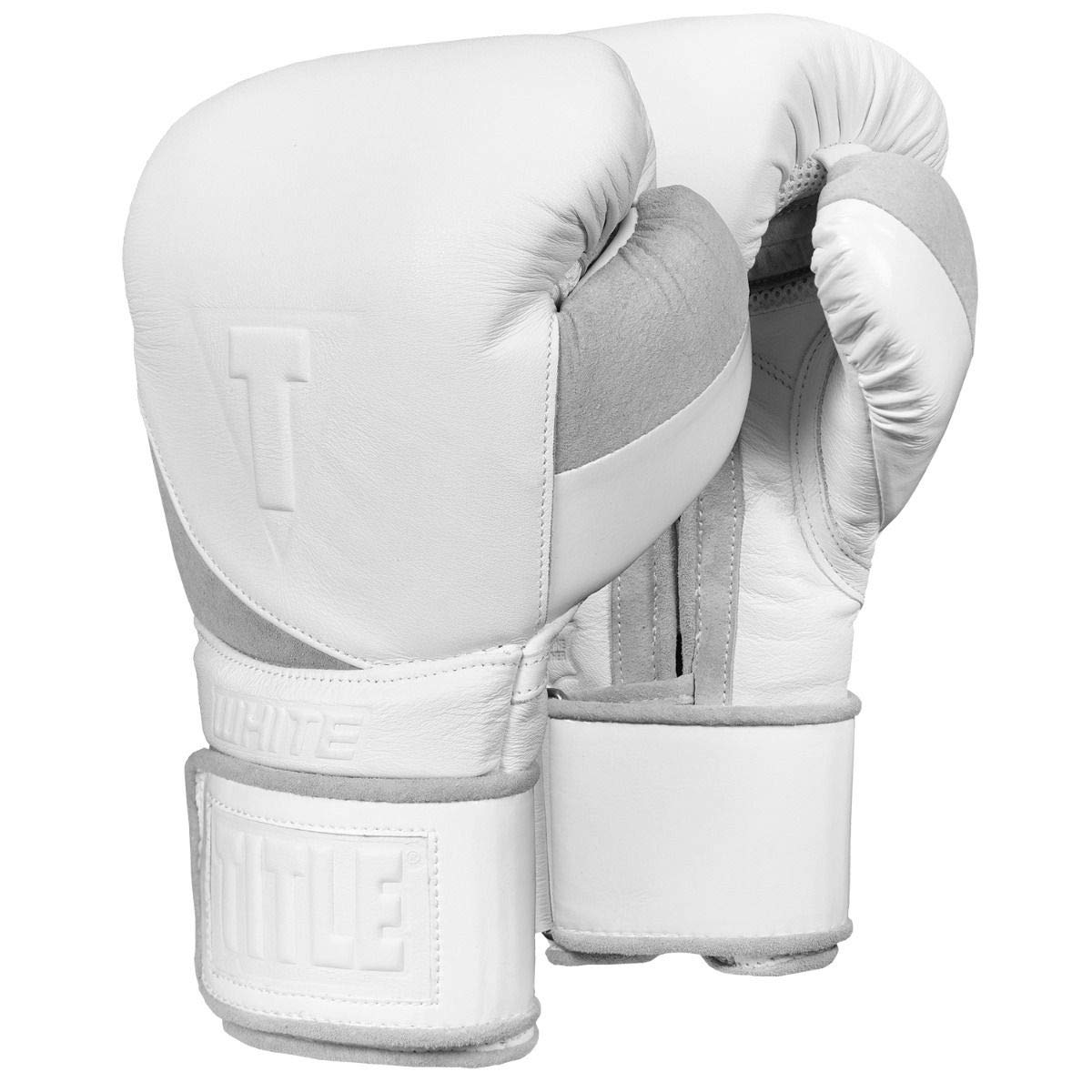 Title Boxing White Heavy Bag Gloves 2.0 - Premium Training Gloves for Boxing, MMA & Fitness - Perfect for Gym Workouts, Punching Bag Training & Martial Arts Practice