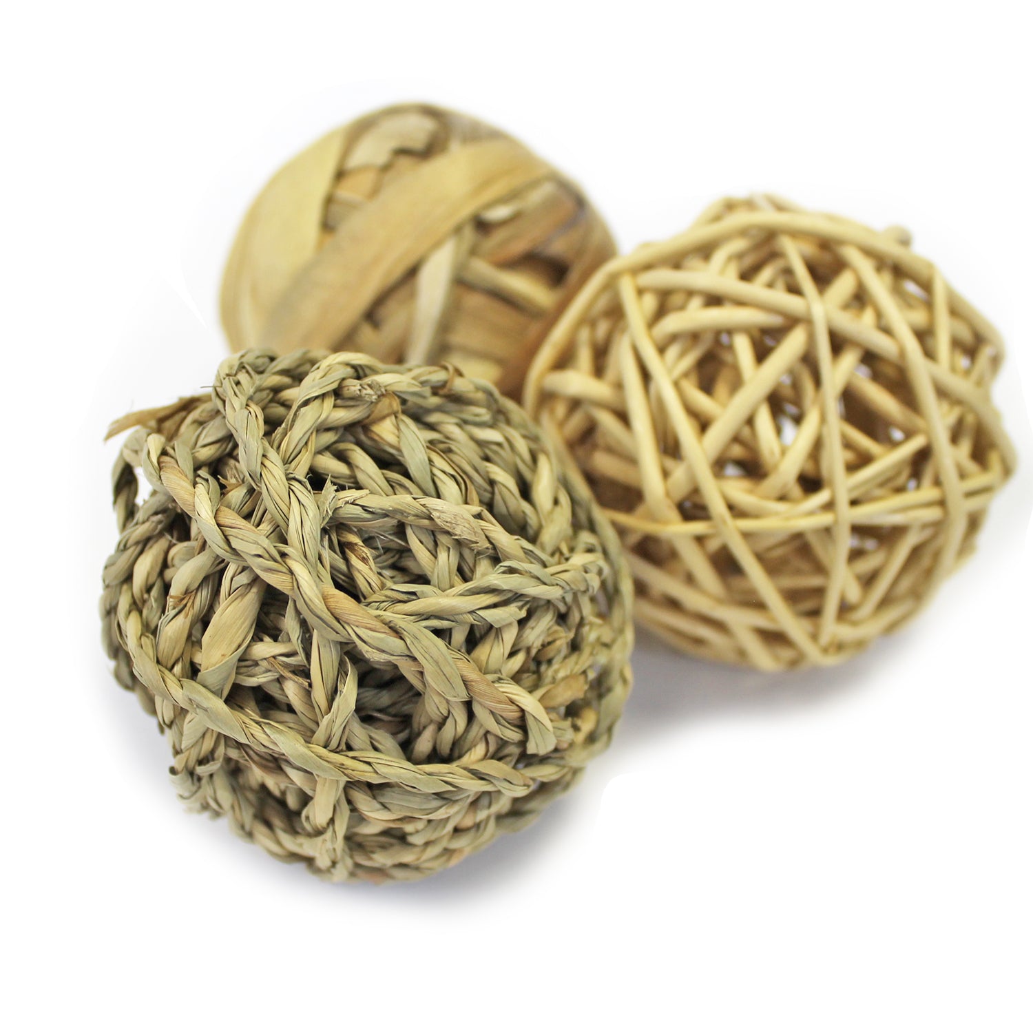 Premium Grass Ball Trio Set - Natural Fiber Decorative Balls for Home & Garden Decor - Perfect for Table Centerpieces, Wedding Decorations, and DIY Crafts