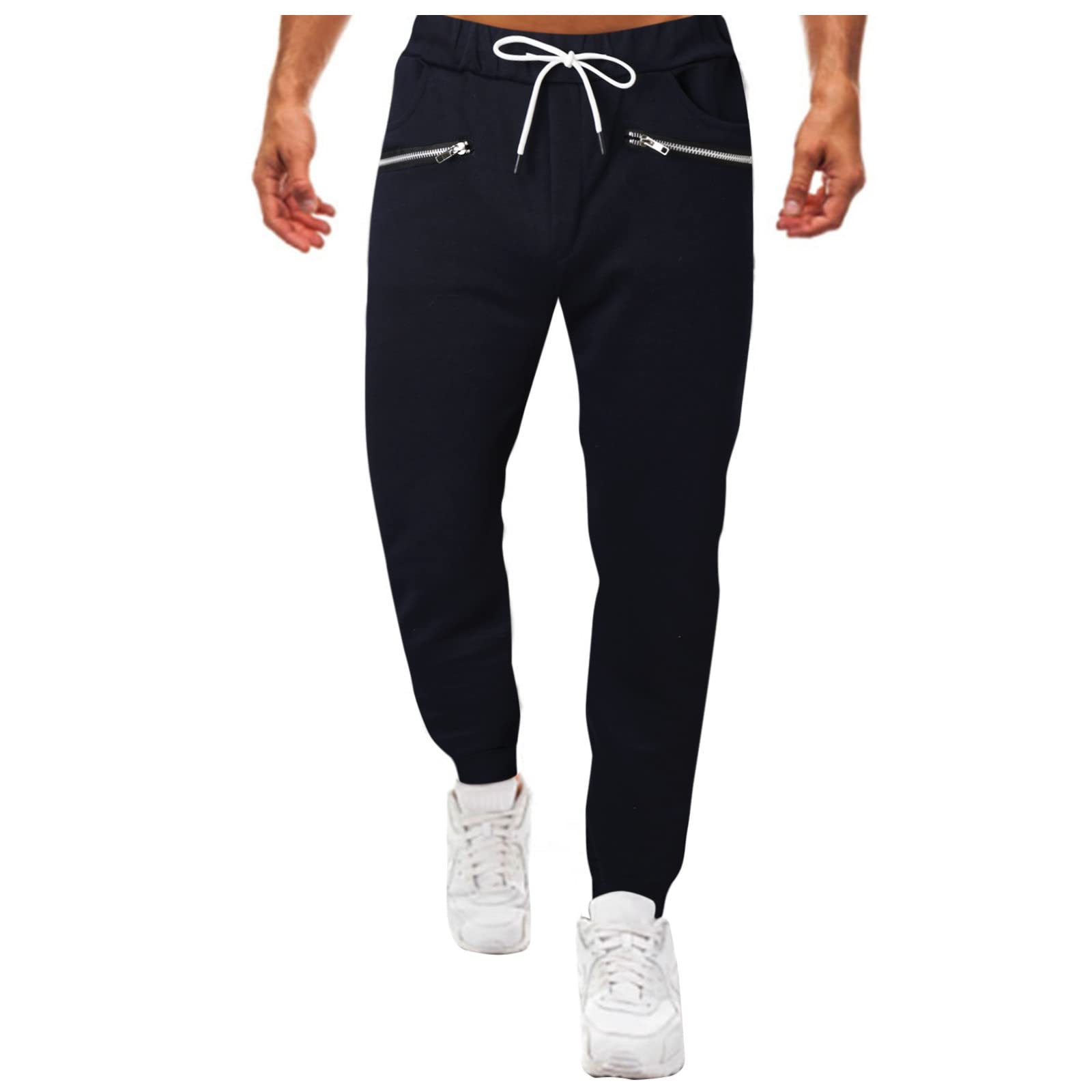 Xiloccer Reflective Cargo Pants for Men - High Visibility Work Overalls with Multiple Pockets | Jogger & Track Pants for Road Construction, Running, Cycling & Outdoor Activities