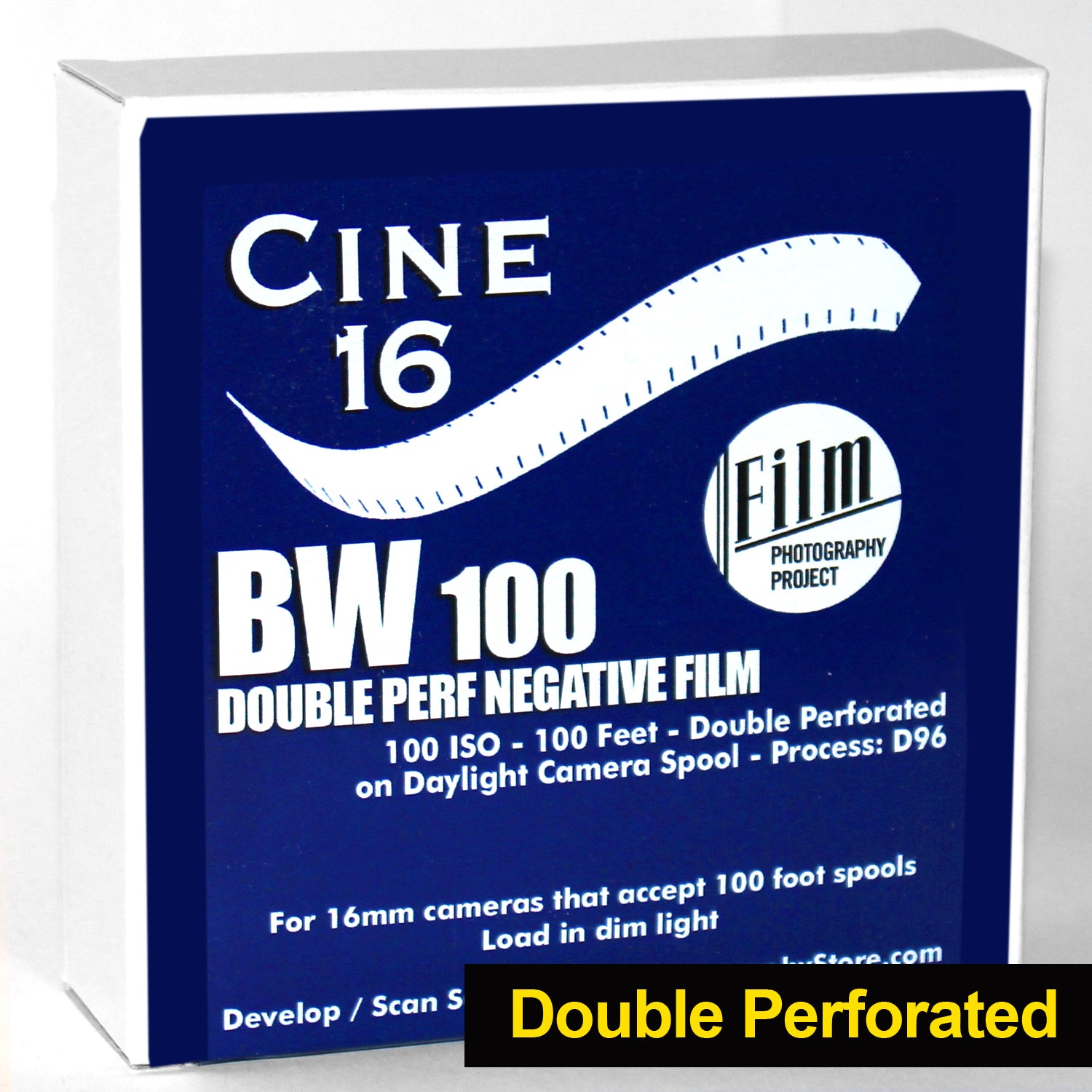 16mm Black & White Cine Film - Double Perf, 100 ISO, 100 ft Roll - Perfect for Indie Filmmaking & Vintage Cinematography Projects