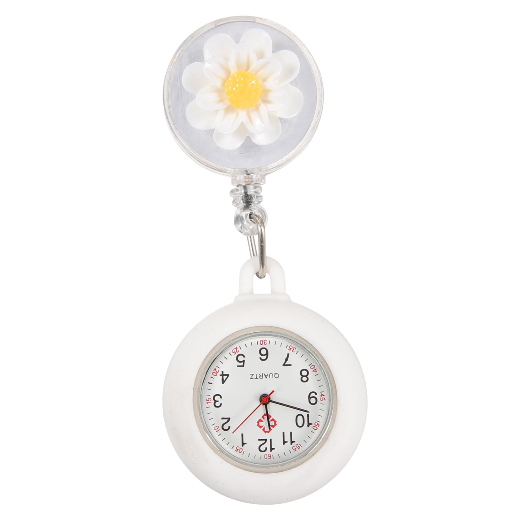 Professional Nurse Pocket Watch for Women - Clip-On Fob Watch with Telescopic Stethoscope & Glass Face - Perfect for Nurses, Doctors & Medical Students - Ideal for Clinical Shifts, Patient Care & Healthcare Professionals