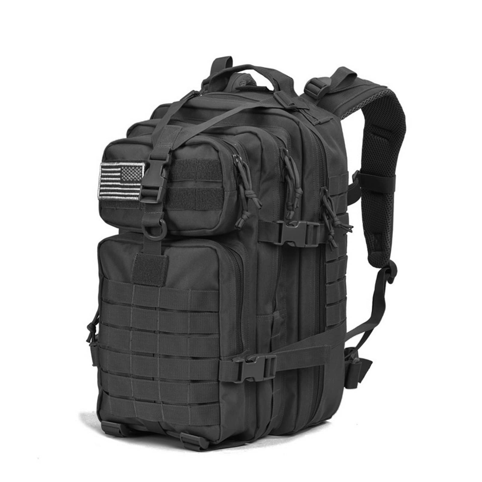 30L/50L Tactical Military Backpack - Durable Nylon Rucksack for Outdoor Sports, Camping, Hiking, Trekking, Fishing & Hunting - Water Resistant & Lightweight (Black, 50L) - Perfect for Adventure Travel, Survival Gear & Daily Commute