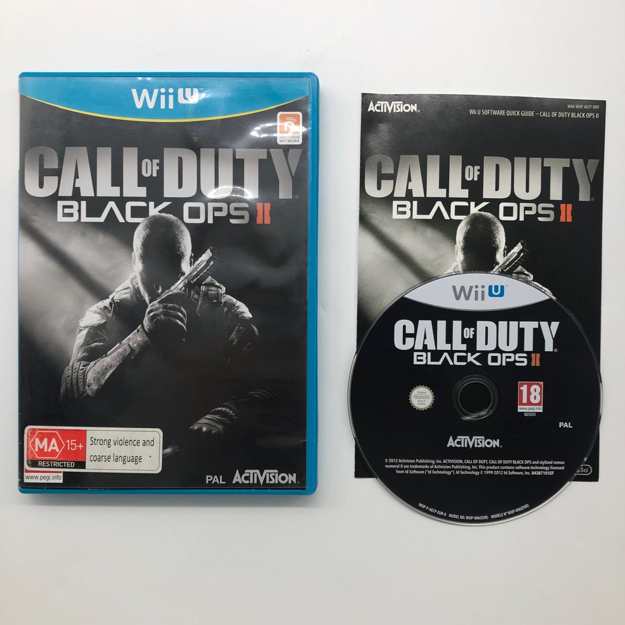 Call of Duty Black Ops II - Nintendo Wii U Game with Manual (PAL Version) | First-Person Shooter Action Game for Multiplayer & Single-Player Campaign | Perfect for Gaming Nights & Competitive Play