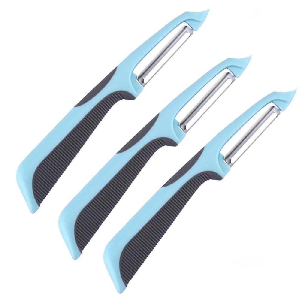 3-Piece Stainless Steel Peeling Knives Set - Fruit & Vegetable Peelers for Kitchen, Pumpkin Planer, Multi-Purpose Kitchen Gadgets - Perfect for Peeling Apples, Potatoes, Carrots & More