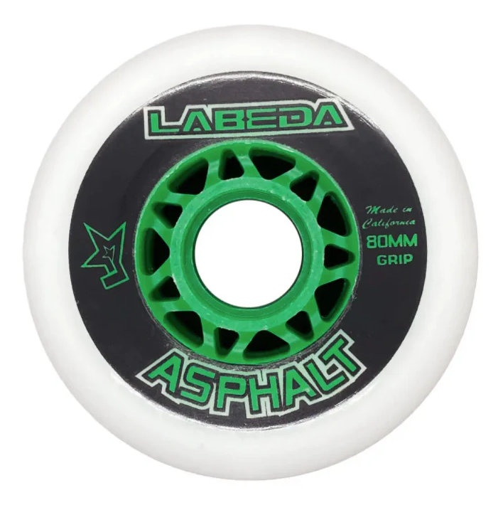 Labeda Asphalt Grip 80mm 83a Wheels - 4 Pack High Performance Skateboard Wheels for Outdoor Skating and Street Tricks