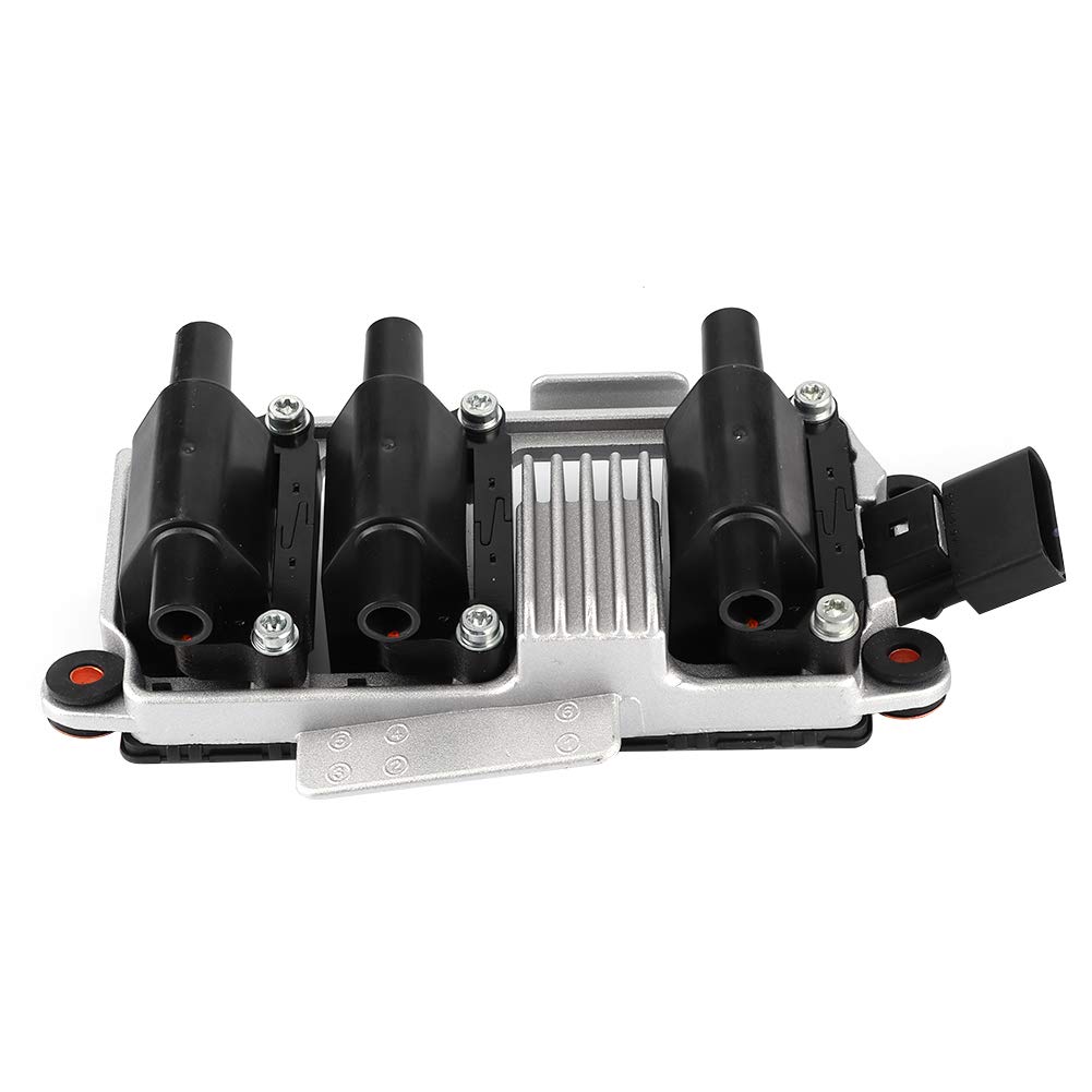 KIMISS Black Ignition Coil Pack Replacement - Compatible with Audi A4 A6 100 90 (078905104 58905105) | High Performance Car Accessory for Smooth Engine Start & Enhanced Fuel Efficiency | Perfect for Daily Commuting & Road Trips