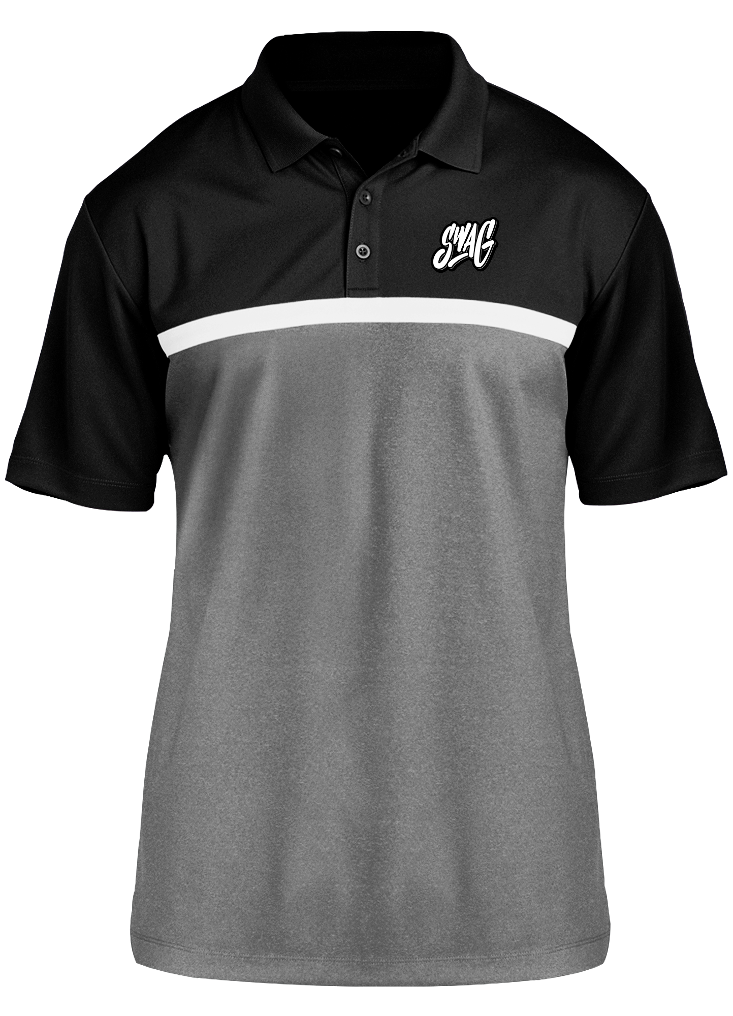 Swag Competitor Polo Shirt for Men & Women - Black, White, Gray - Comfortable & Stylish Casual Wear for Office, Golf & Everyday Outfits