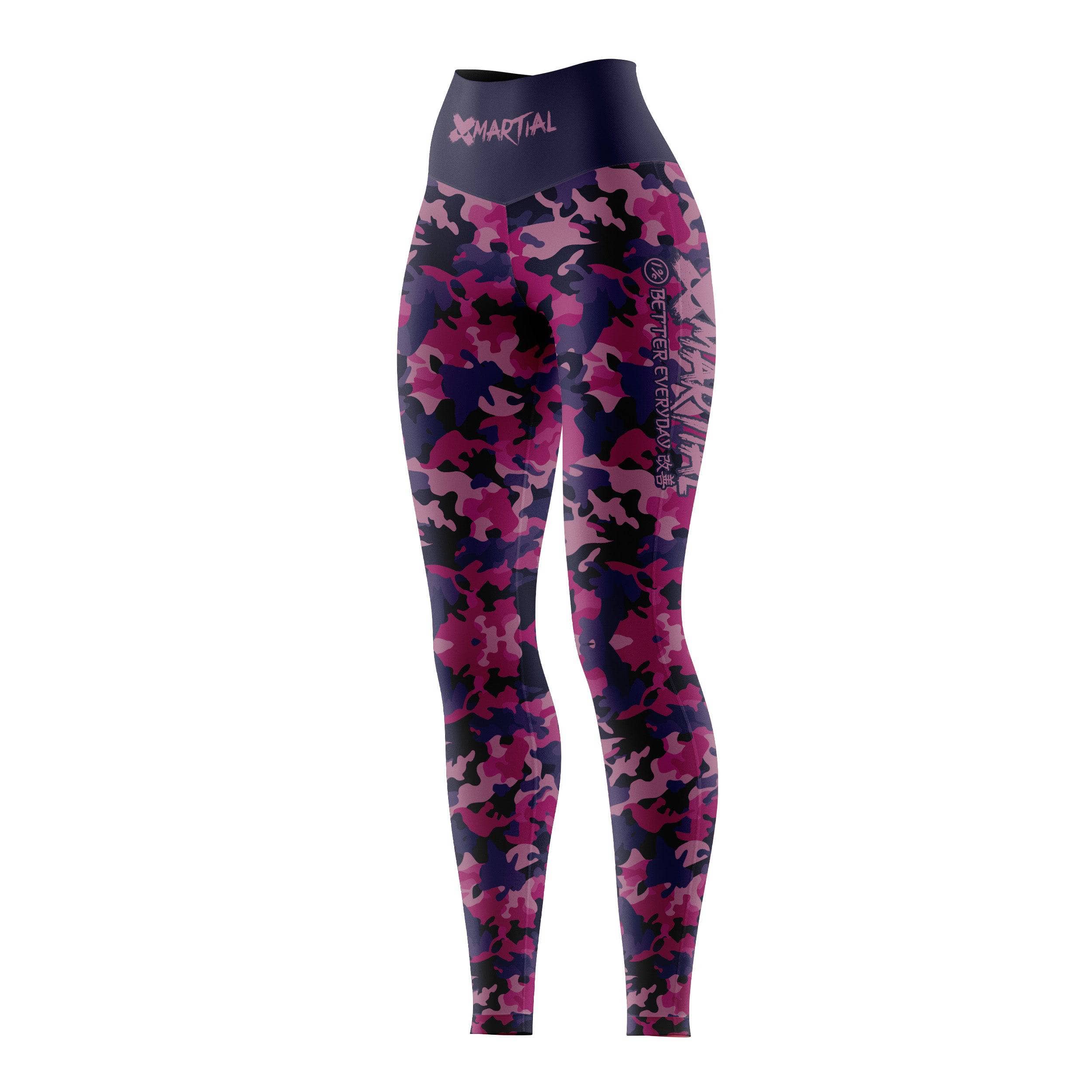 Pink Camo Women's BJJ Spats - Compression Leggings for Brazilian Jiu-Jitsu, MMA & Yoga - Moisture-Wicking & Stretchy Workout Pants for Training & Fitness