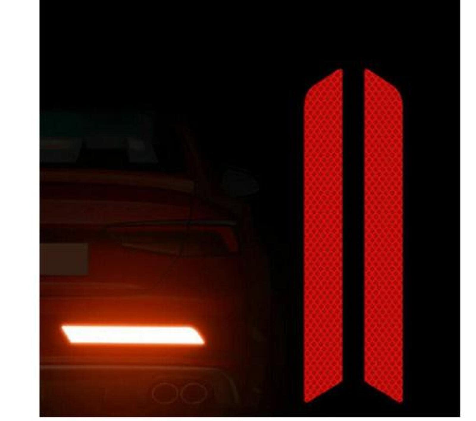 Funny Reflective Dog Car Stickers 2Pcs - 21.5X2.5Cm Waterproof Safety Decals for Car Door & Bumper - Perfect for Night Driving & Pet Lovers