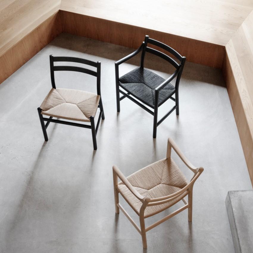 CH46 Dining Chair - Modern Wooden Dining Room Chair with Upholstered Seat - Perfect for Kitchen, Dining Room, and Home Office