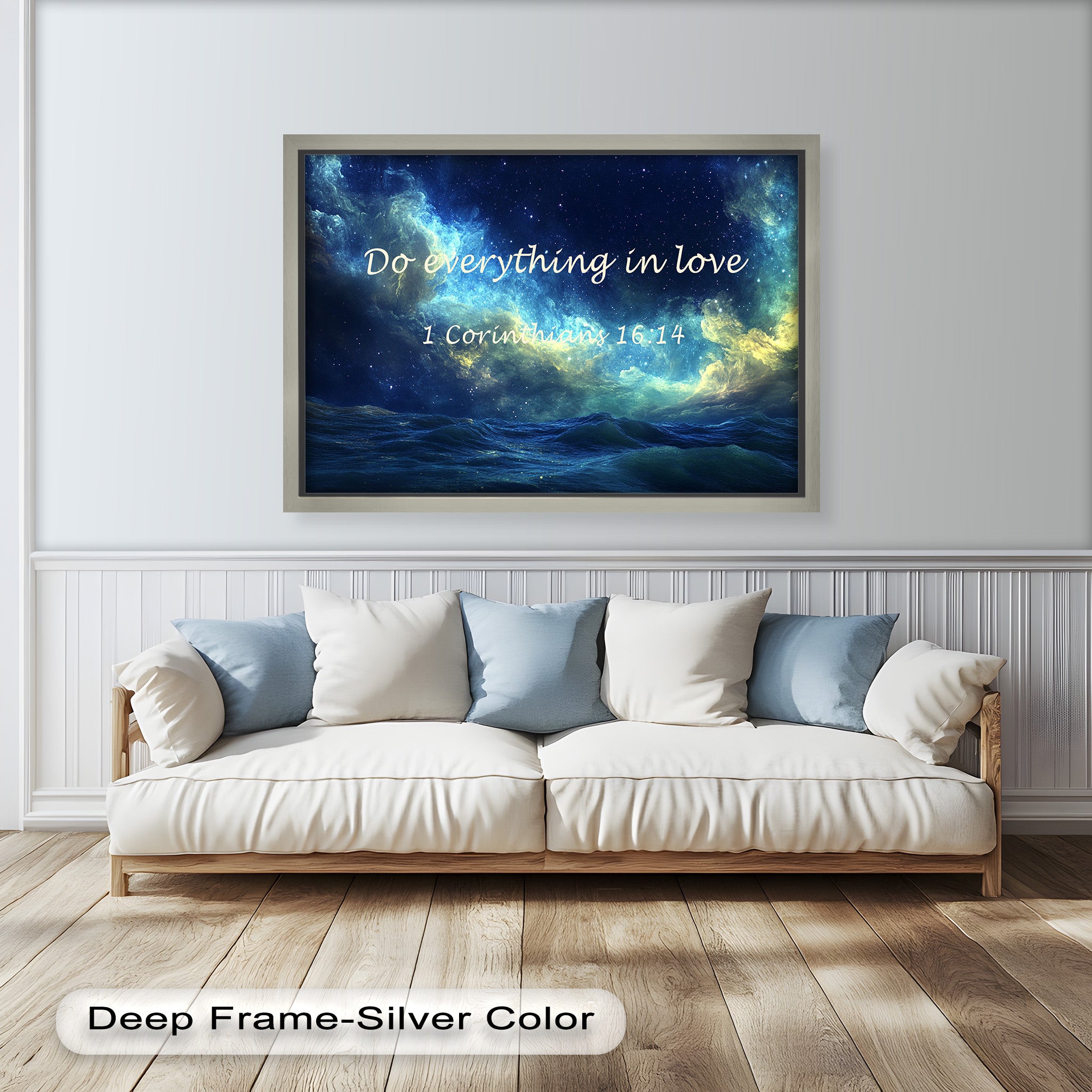 1 Corinthians 16:14 Bible Verse Canvas Print - Christian Wall Art with Love and Faith Scripture - Perfect for Home Decor, Church Gifts & Spiritual Inspiration