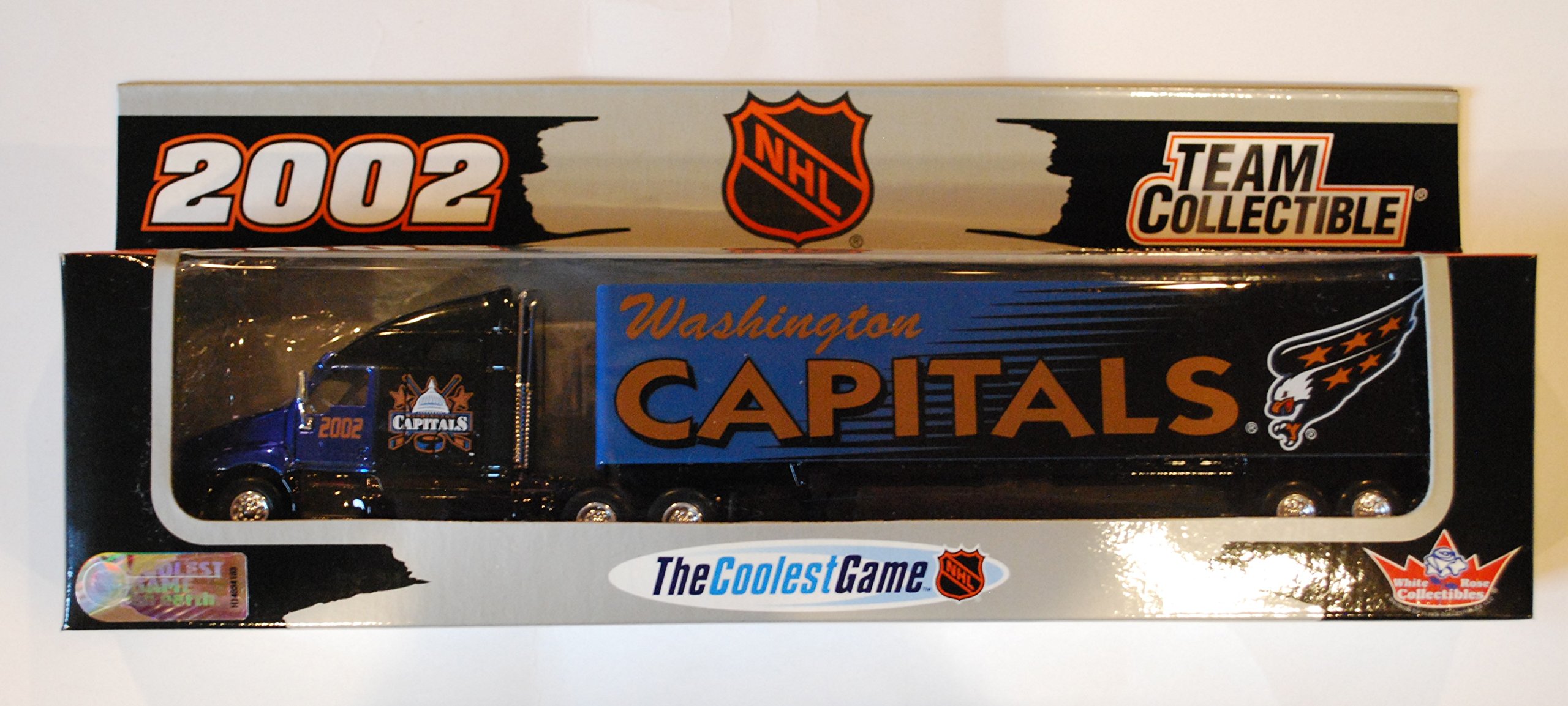 2002 NHL Washington Capitals 1:80 Scale Diecast Tractor Trailer - Limited Edition Collectible for Hockey Fans, Sports Memorabilia Display & Gift Idea
