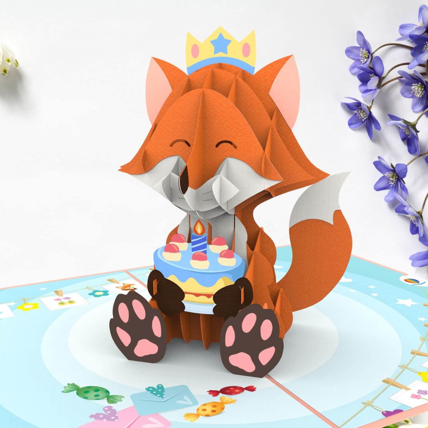 UNIPOP Fox Birthday Pop Up Card - Funny & Unique Birthday Card for Daughter, Sister, Girlfriend or Best Friend | Perfect Women's Birthday Greeting Card for Special Occasions & Surprise Moments