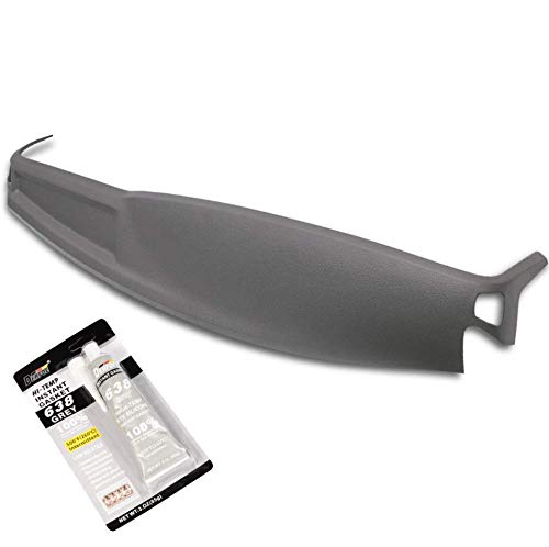 PIT66 Dashboard Cover for 2002-2005 Dodge Ram 1500 2500 3500 - Grey Instrument Panel Protector | UV Protection & Anti-Slip Design for Truck Interior Customization